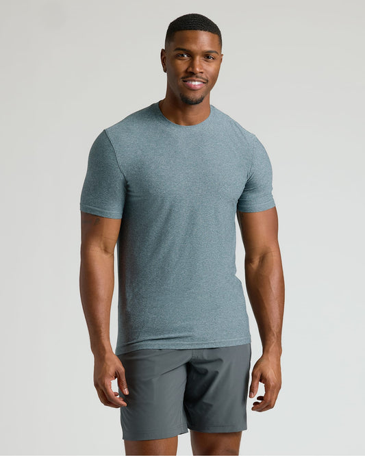 Heather Indigo Tall Active Crew Neck 2.0
