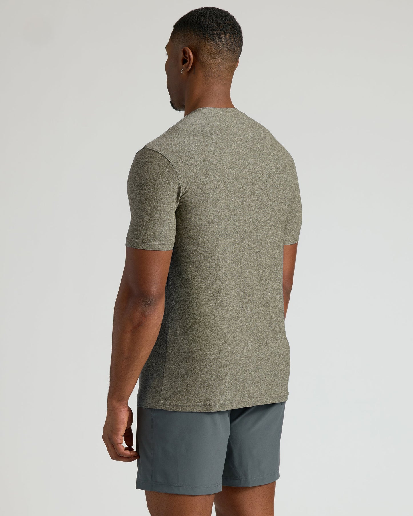 Heather Military Green Tall Active Crew Neck 2.0