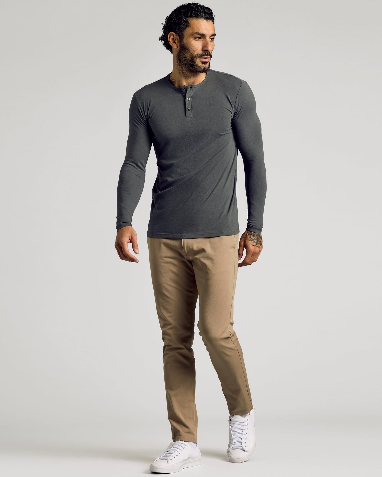 Carbon Tall Classic Long Sleeve Henley