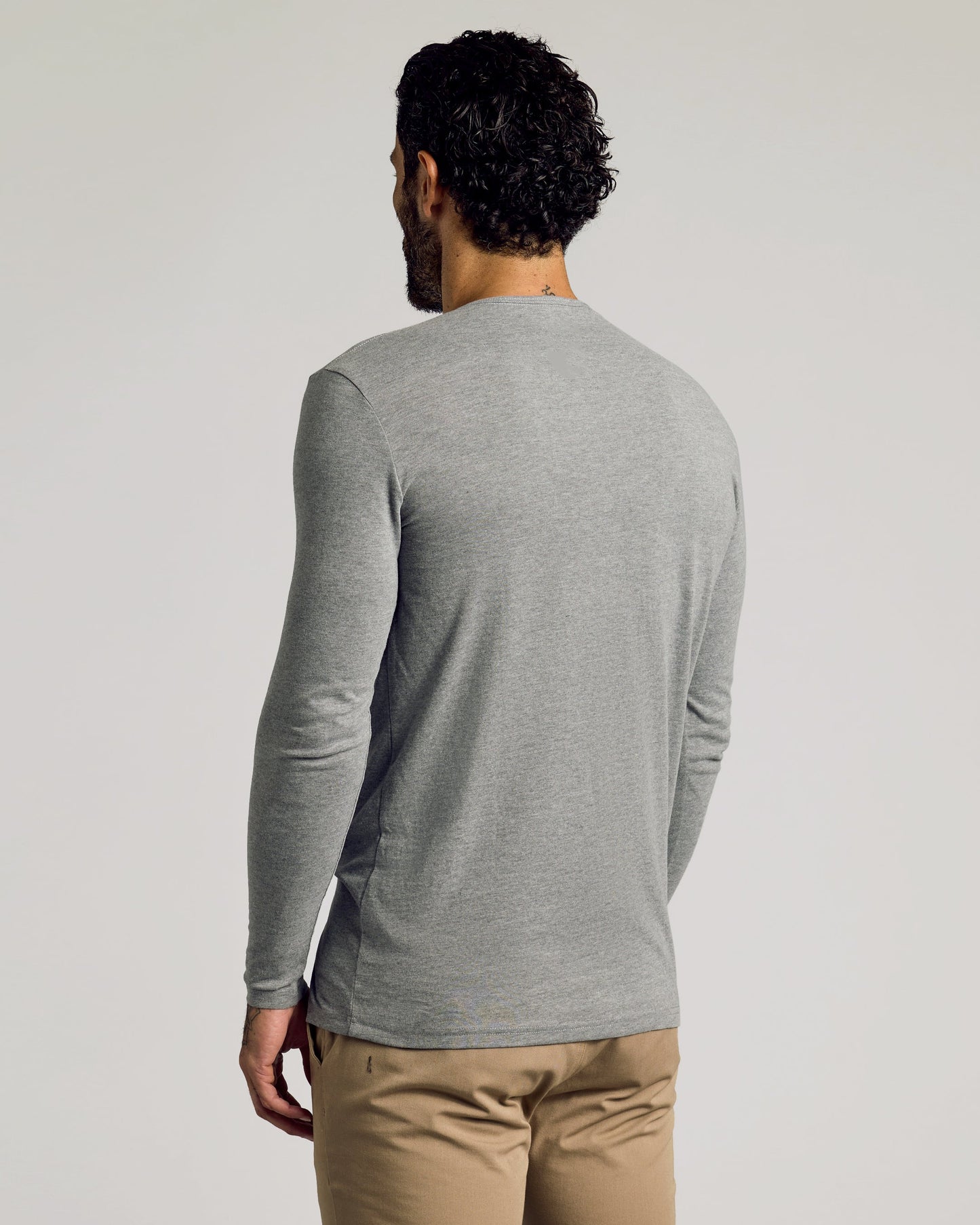 Heather Gray Tall Classic Long Sleeve Henley