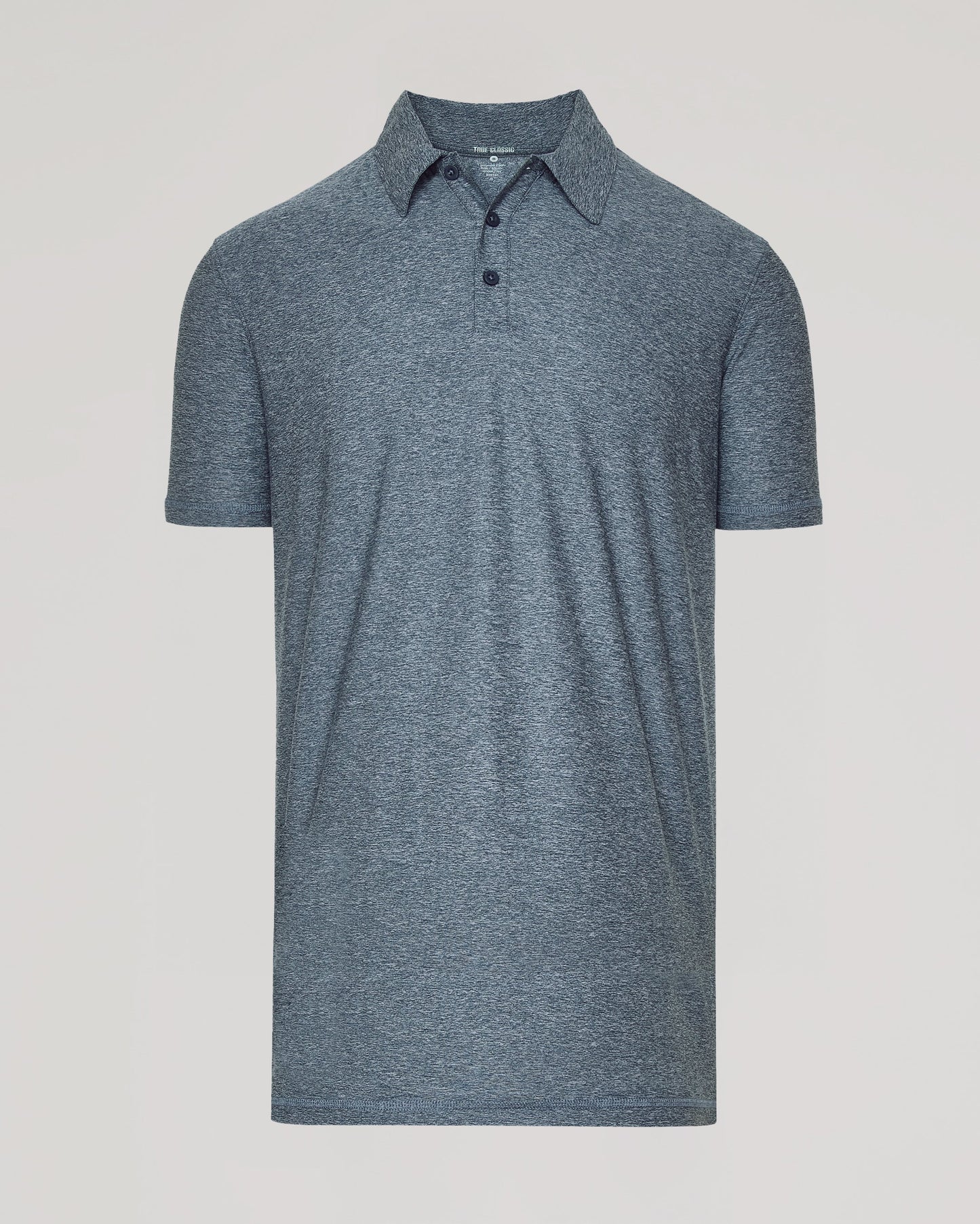Heather Navy Short Sleeve Tall Active Polo
