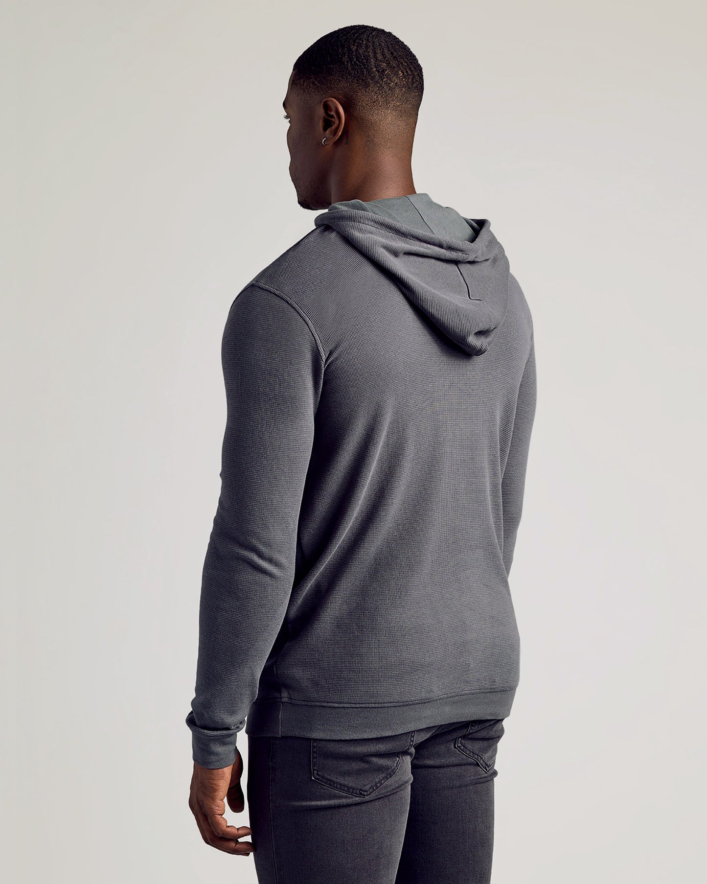 Black & Carbon Tall Waffle Hoodie 2-Pack