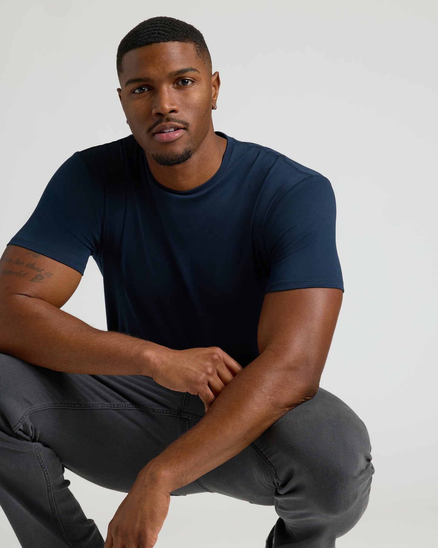 Navy Tall Premium Pima Crew Neck