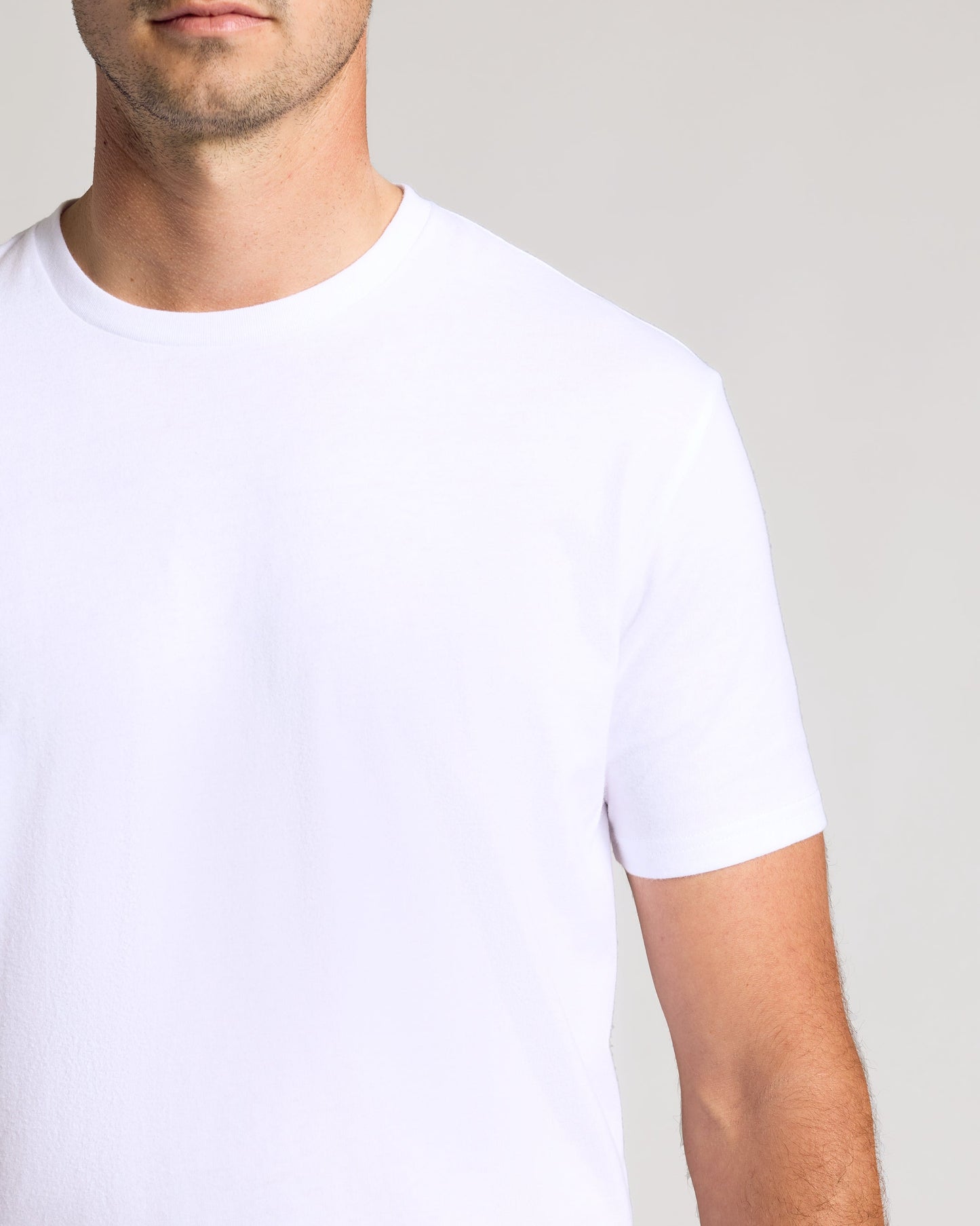 White Classic Tall Curved Hem Crew 10-Pack