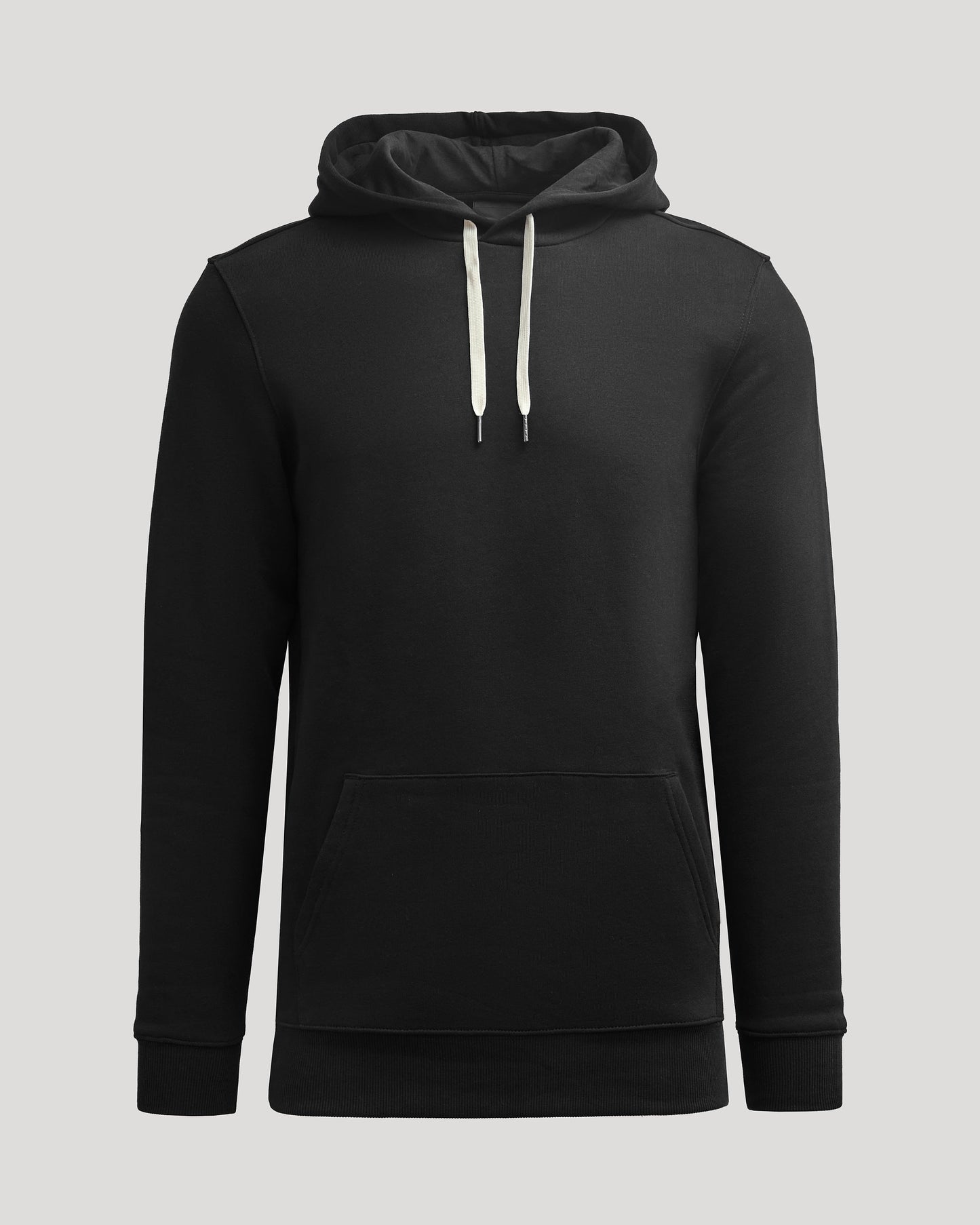 Black Tall Fleece French Terry Pullover Hoodie