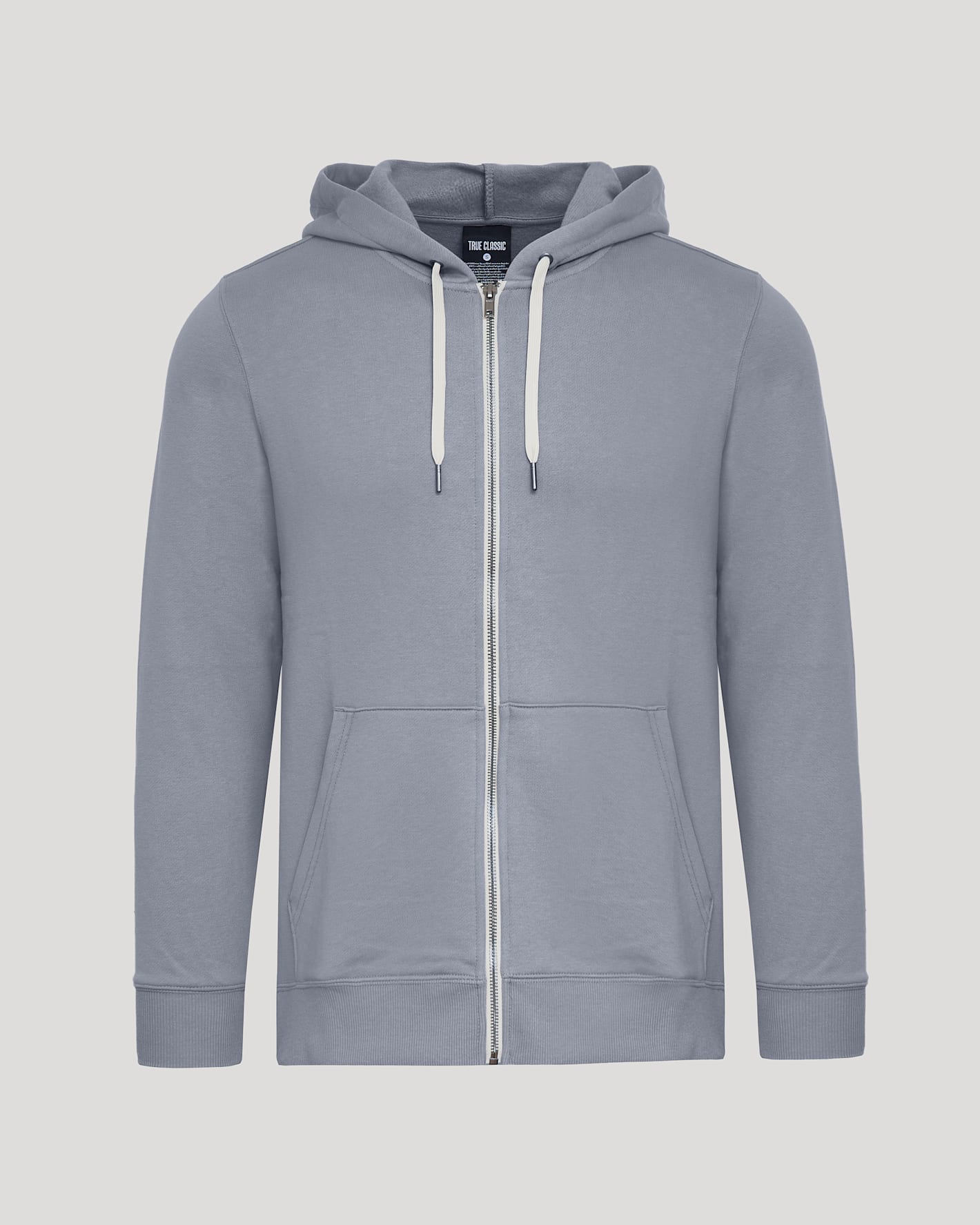 Dusty Blue Fleece French Terry Zip Hoodie