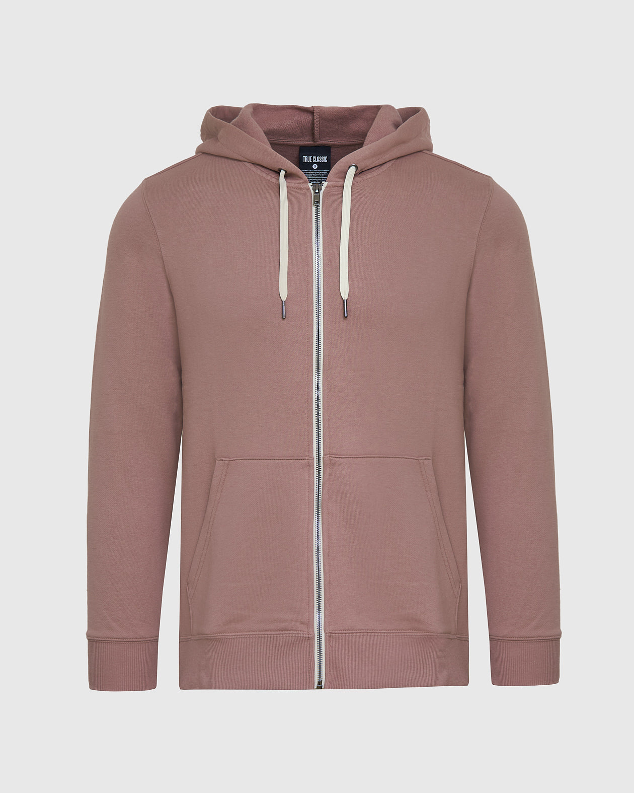 Slate Mauve Fleece French Terry Zip Hoodie