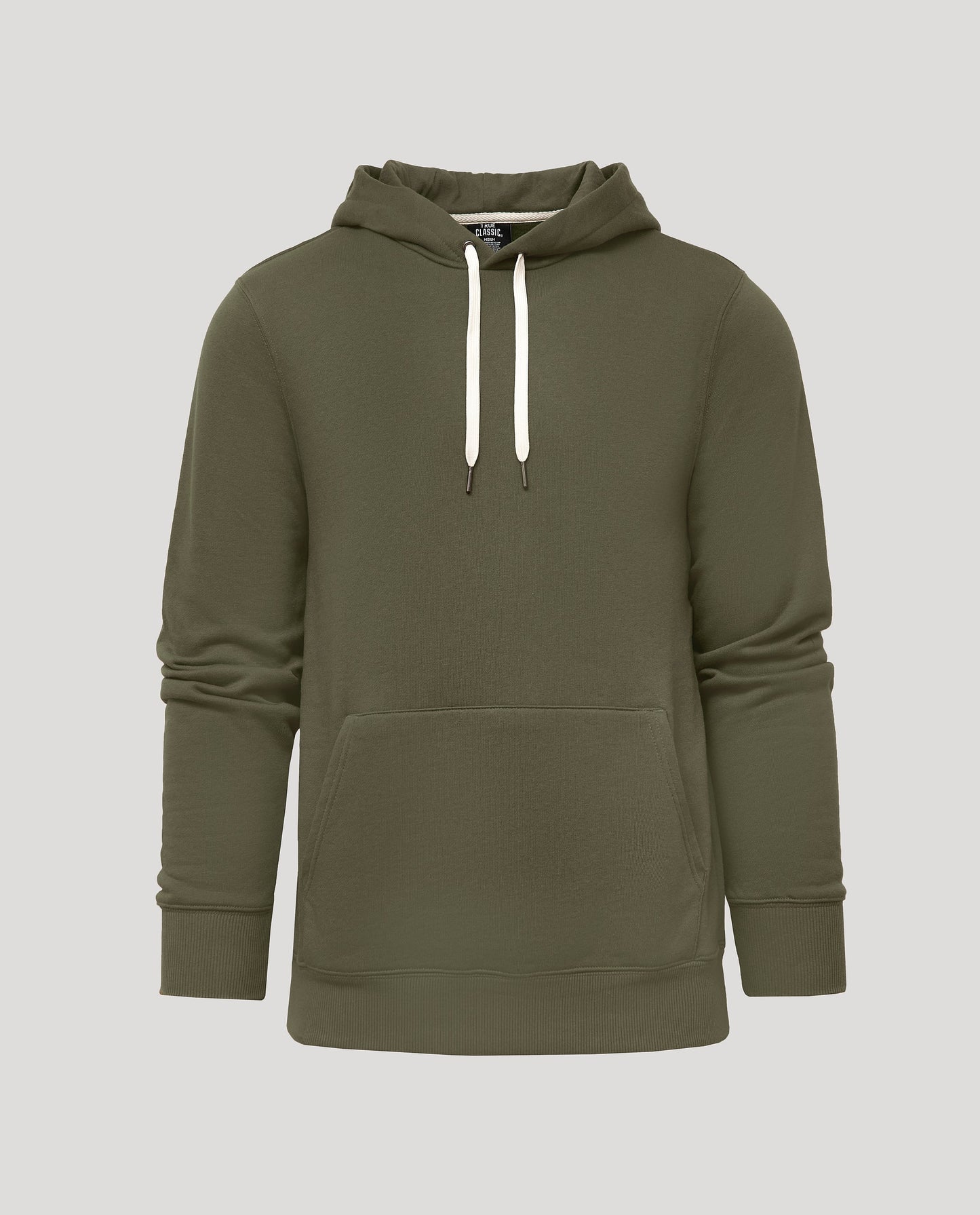 Military Green Fleece French Terry Pullover Hoodie
