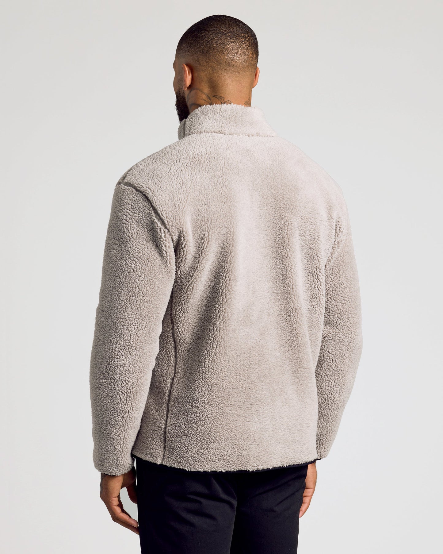 Taupe Sherpa Full Zip Jacket
