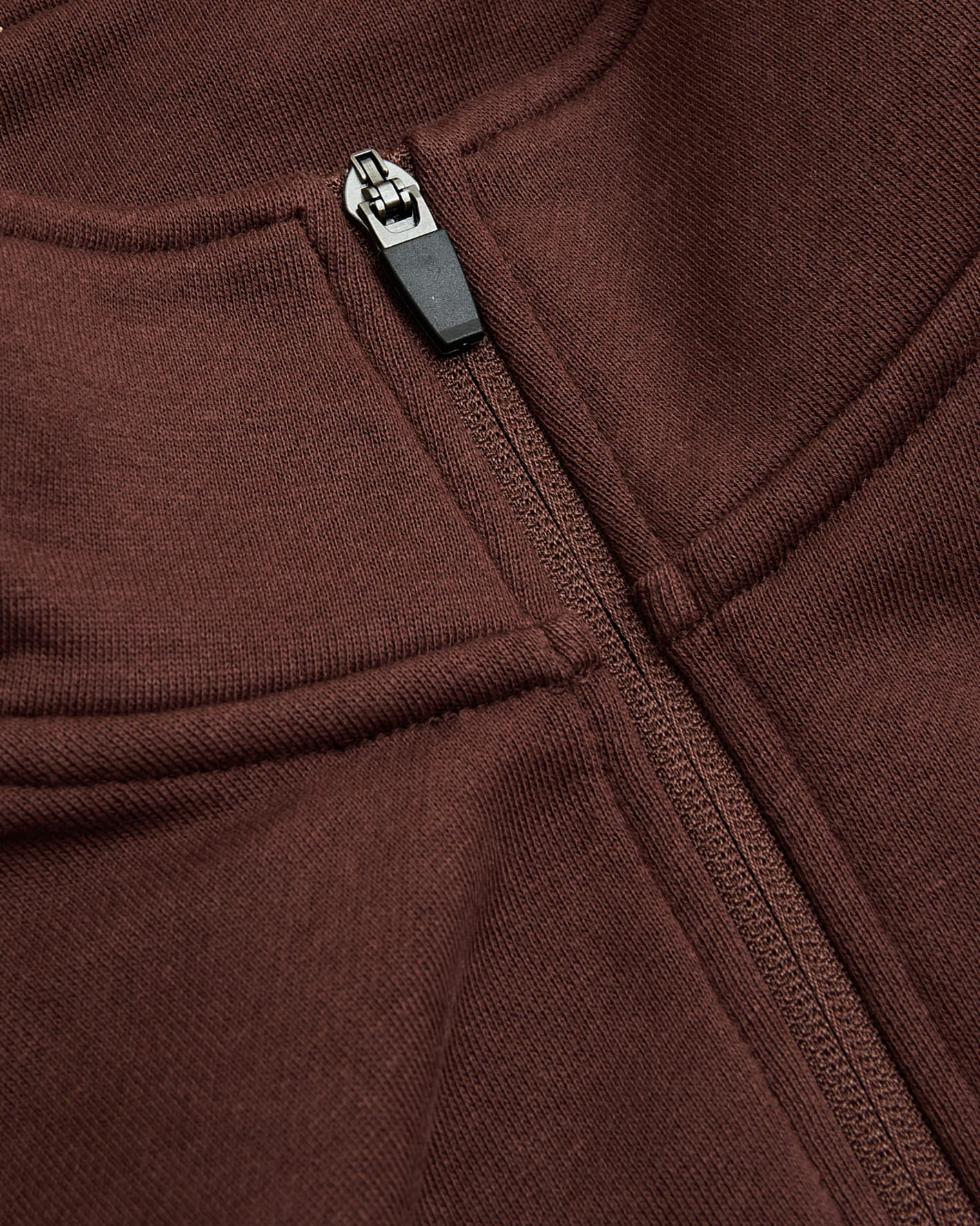 Carob Half Zip Fleece Sweatshirt