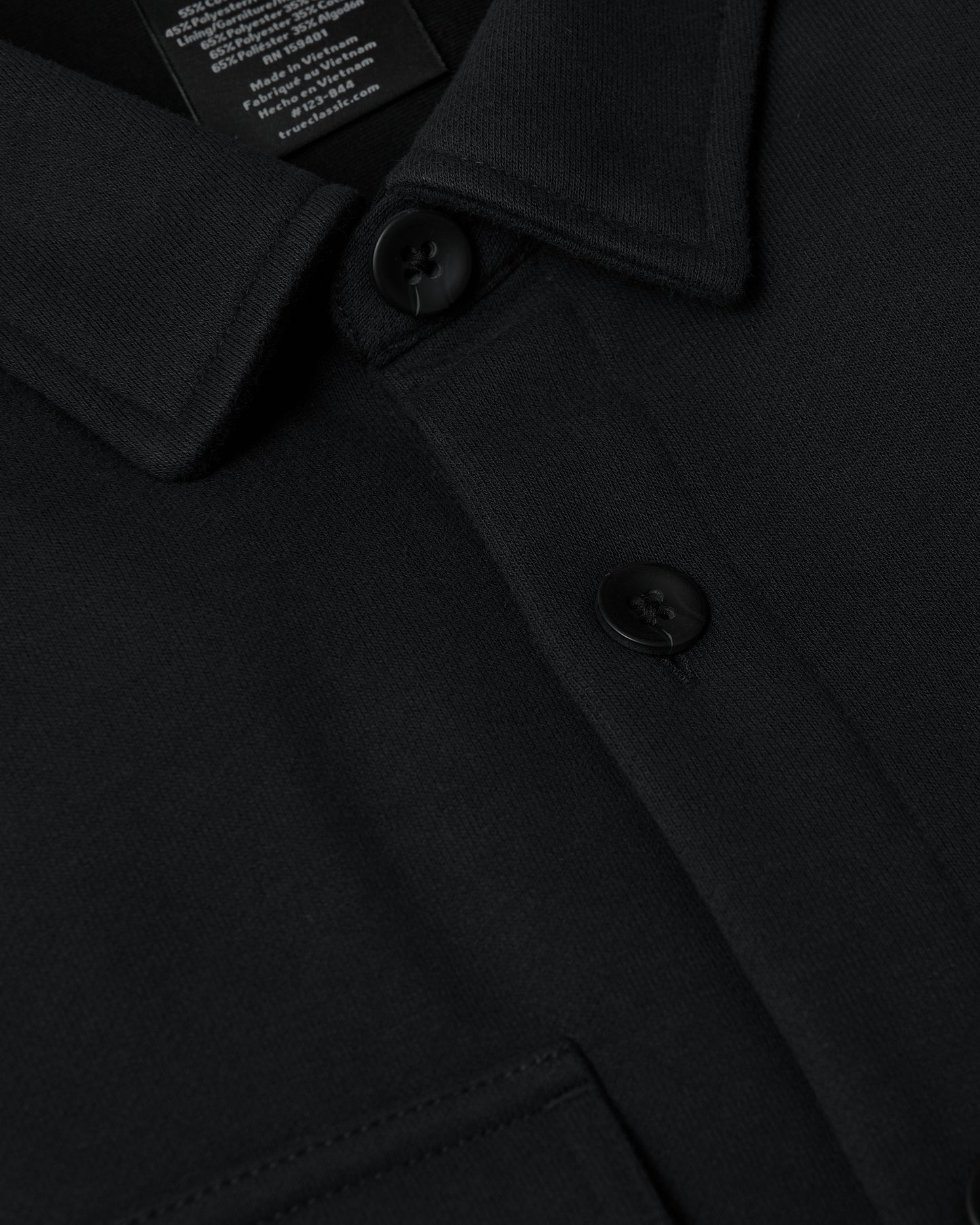 Black Fleece Shirt Jacket