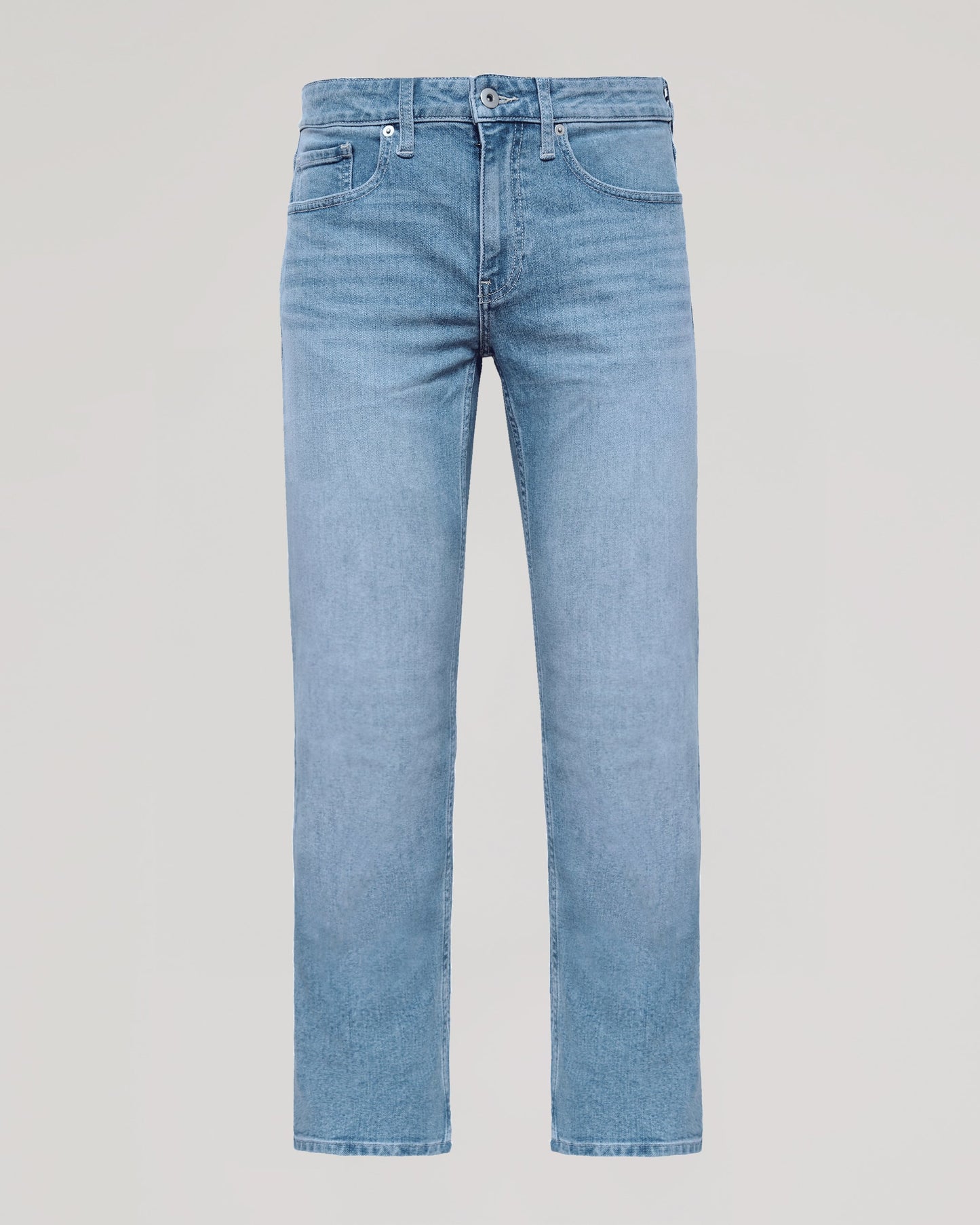 Light Indigo Wash Straight Authentic Denim Jeans