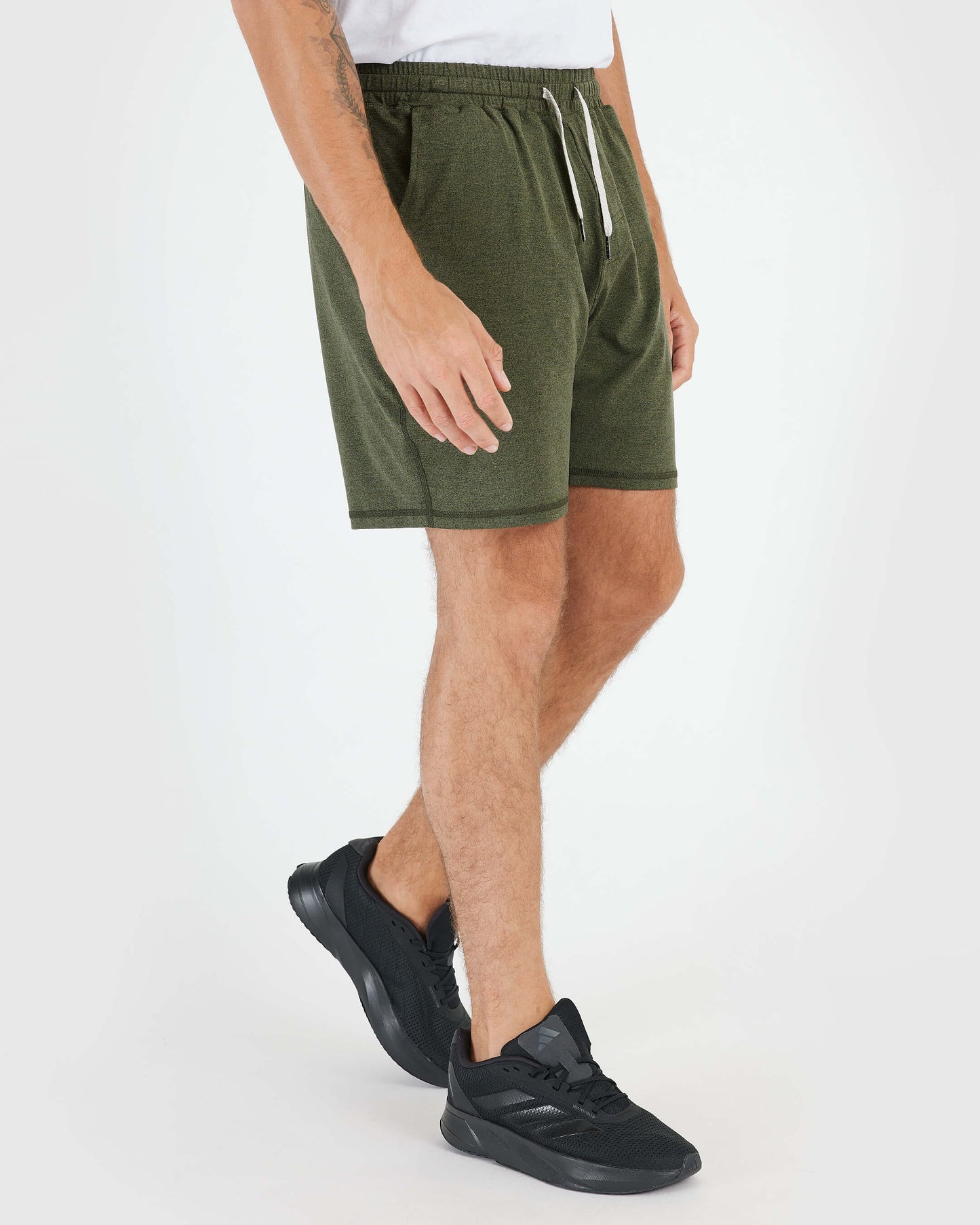 Dark Heather Military Green Active Comfort Shorts