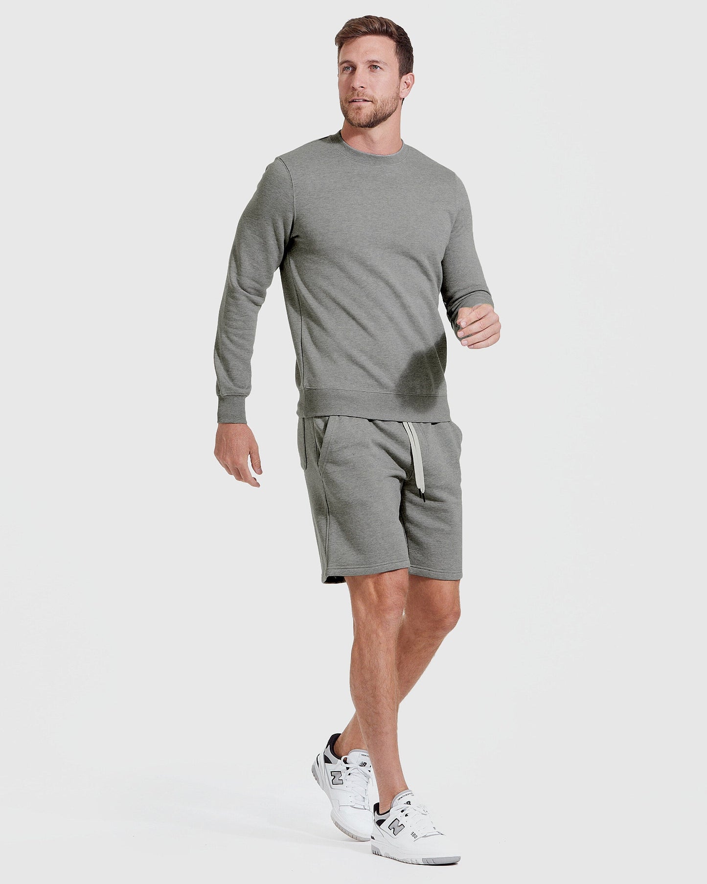 Medium Heather Gray Fleece French Terry Shorts