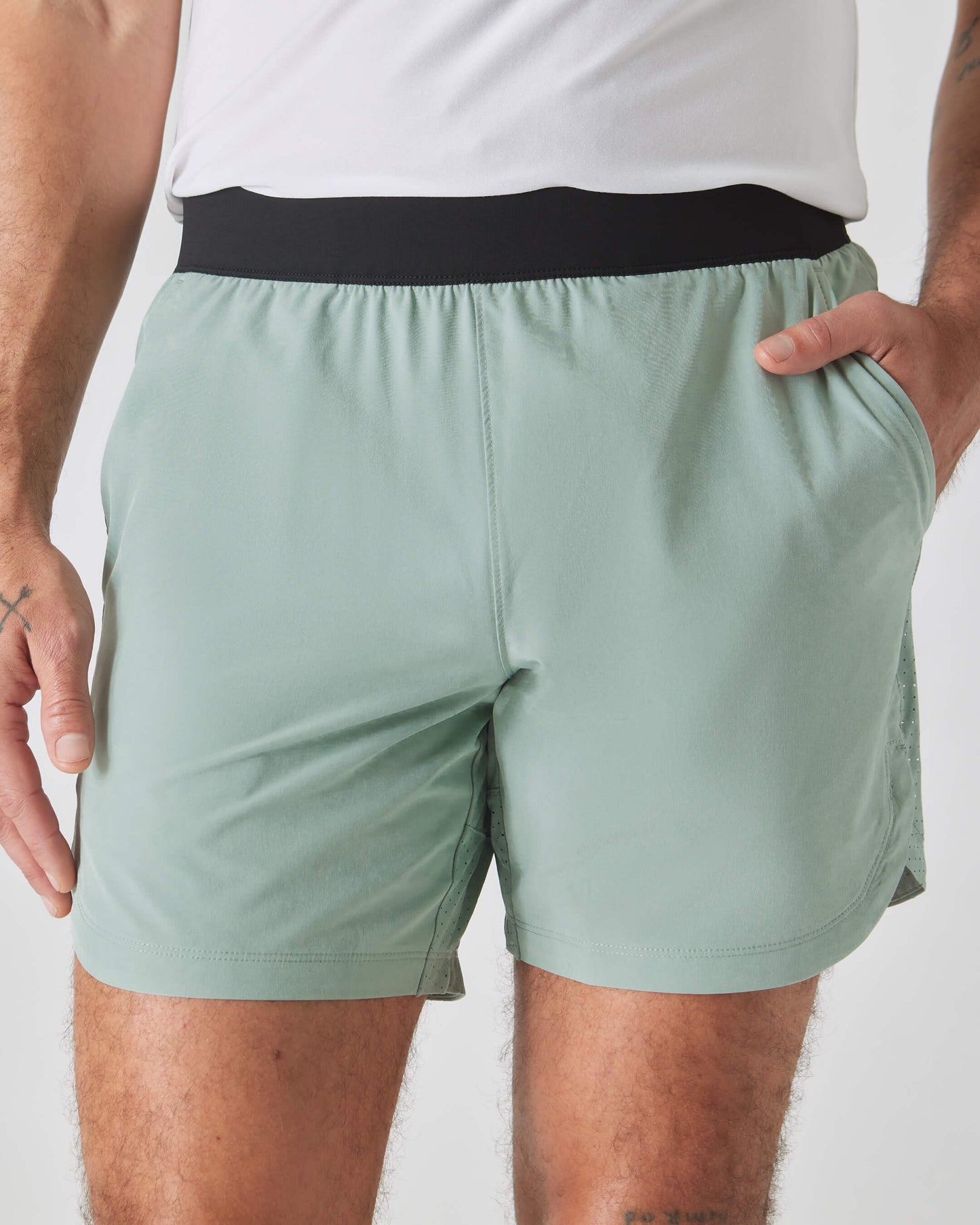 7" Slate Green Active Training Shorts 2.0