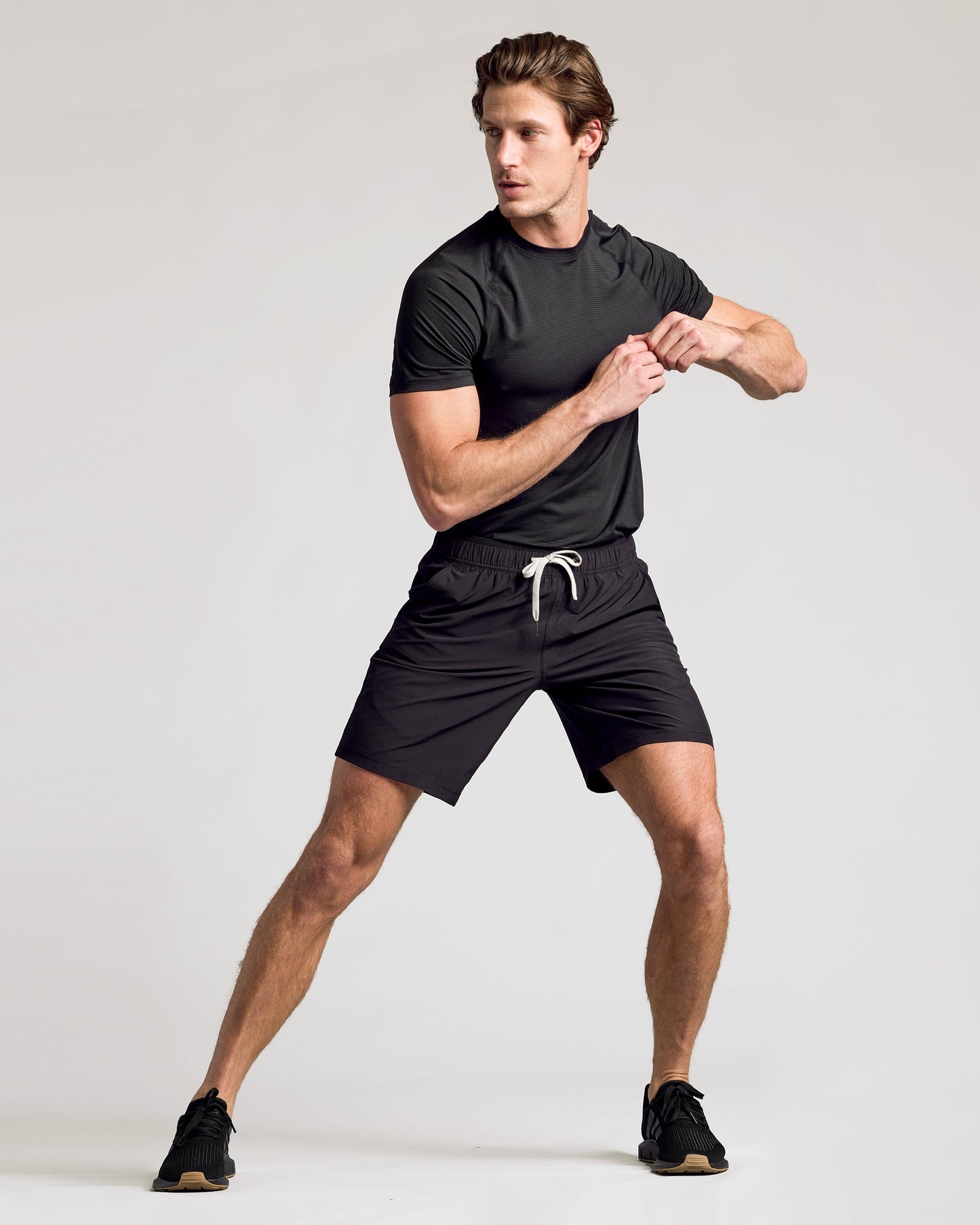 Black 9" Active Quick Dry Shorts