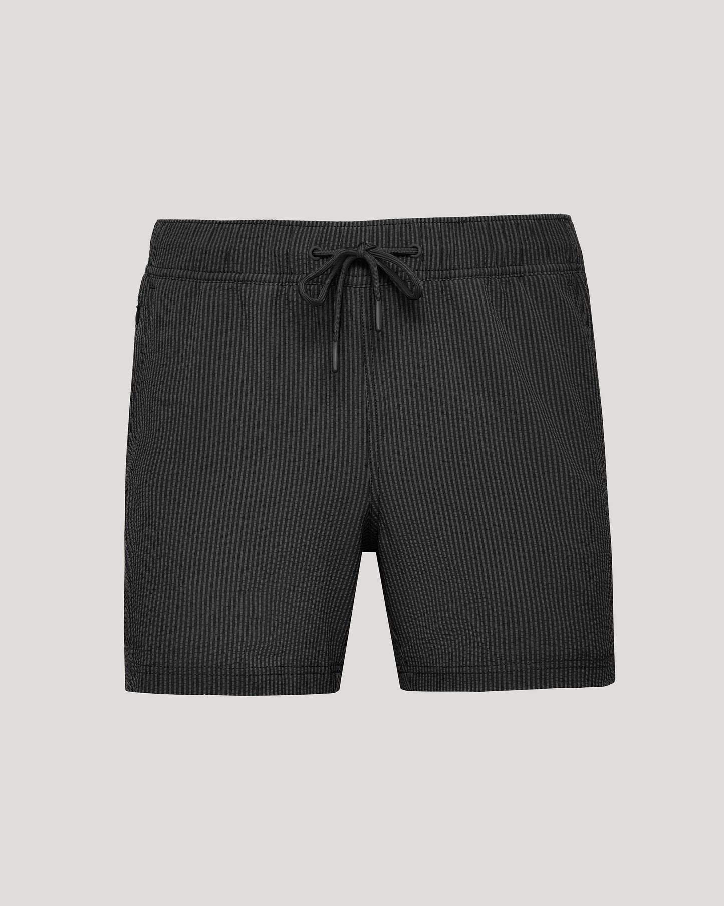 5" Smoke Seersucker Swim Trunks