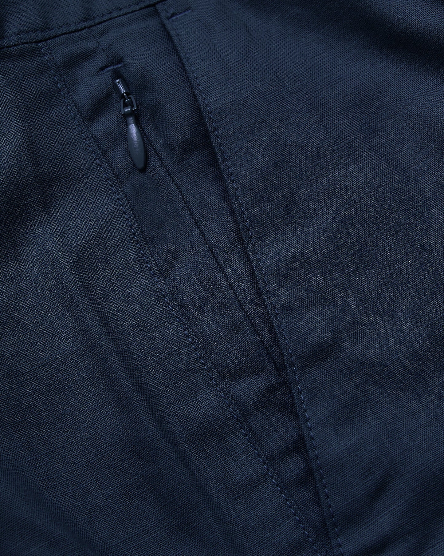 9" Navy Linen Shorts