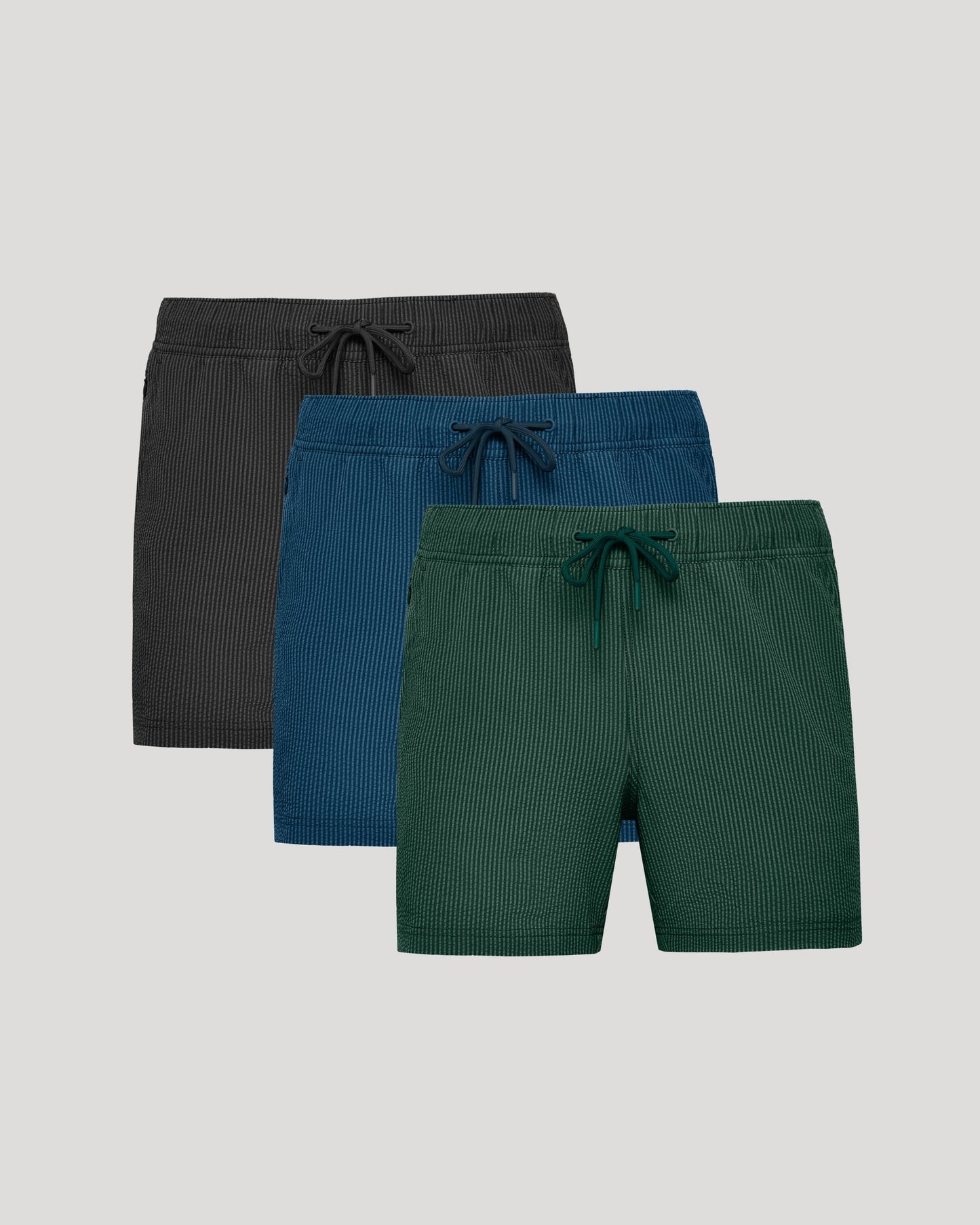 5" Seersucker Swim Trunks 3-Pack