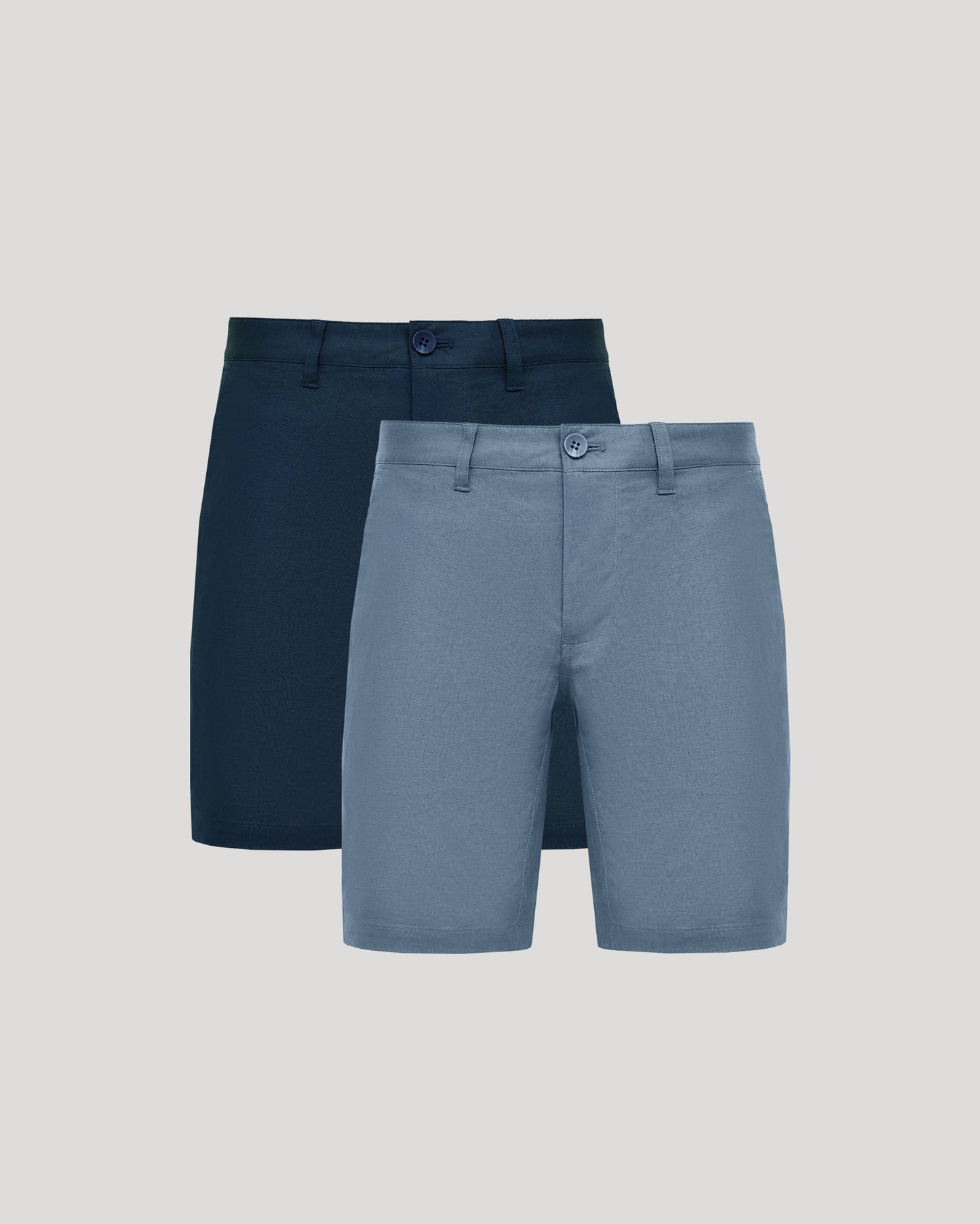 9" Navy & Fiord Linen Shorts 2-Pack