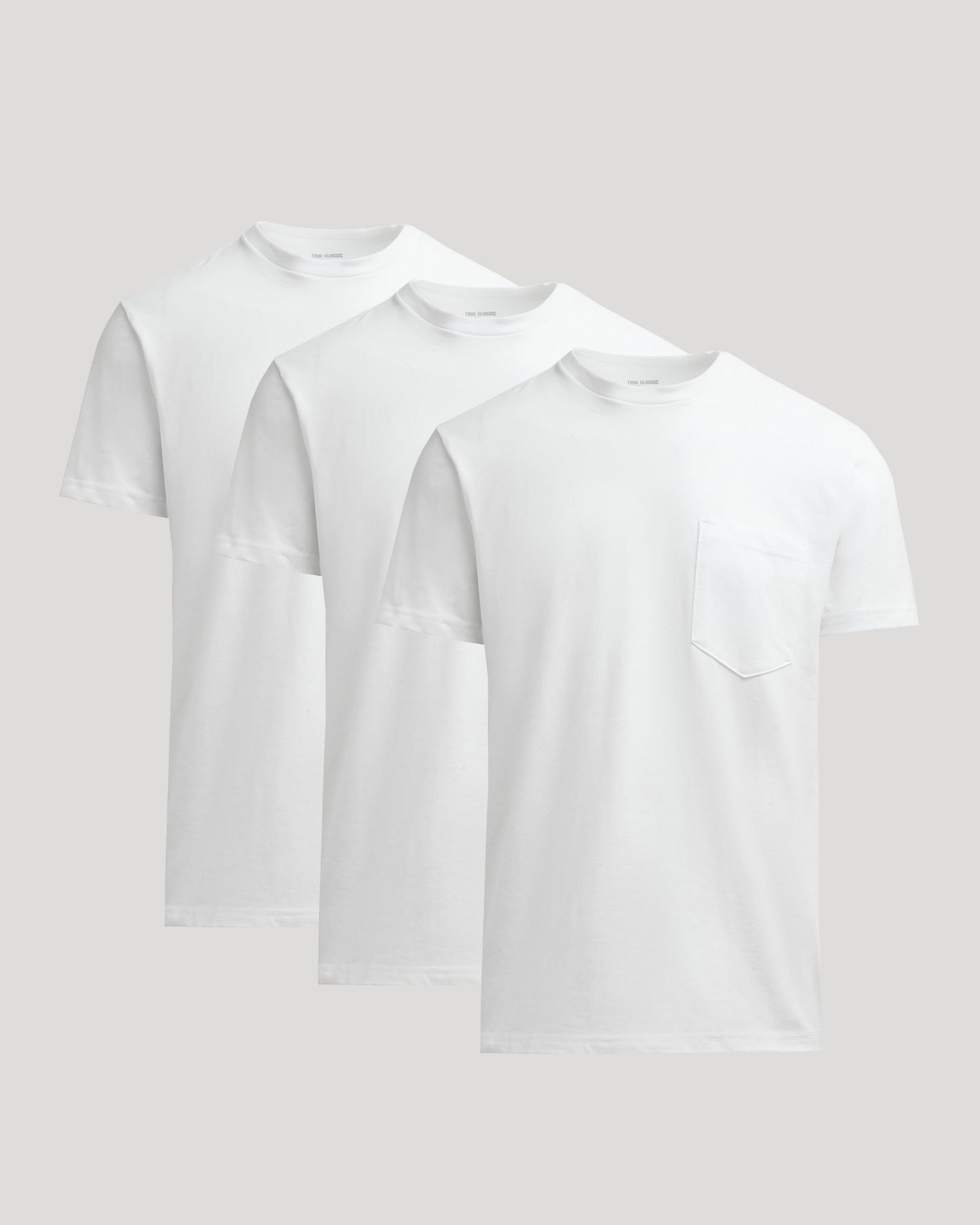 All White Heavyweight Pocket Crew 3-Pack