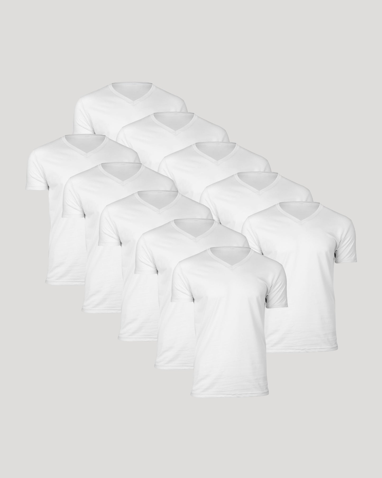 All White Classic V-Neck 10-Pack