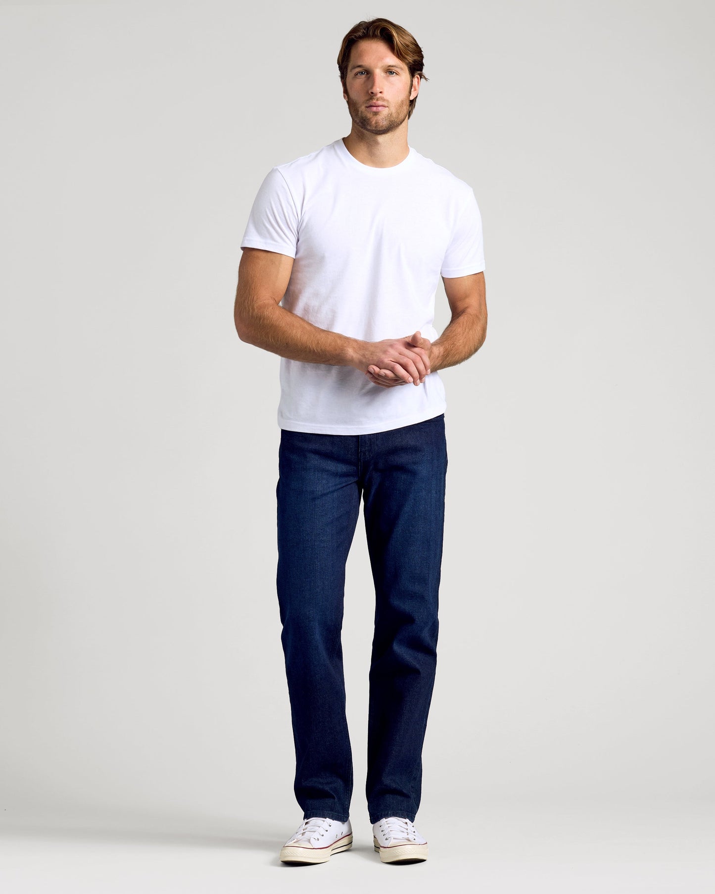 Indigo Rinse Straight Authentic Denim Jeans