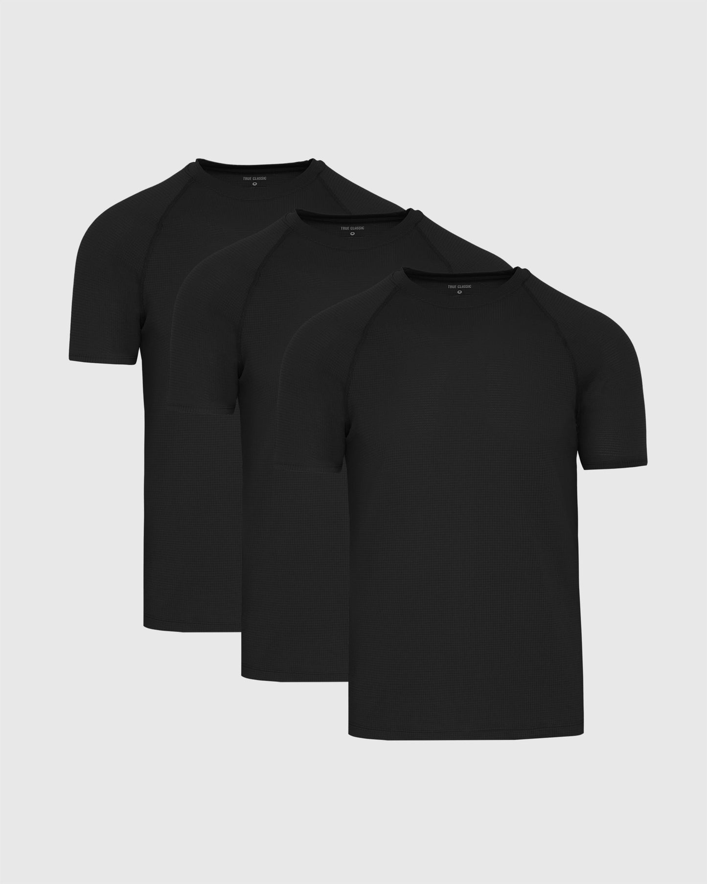 Black Active Mesh Crew 3-Pack