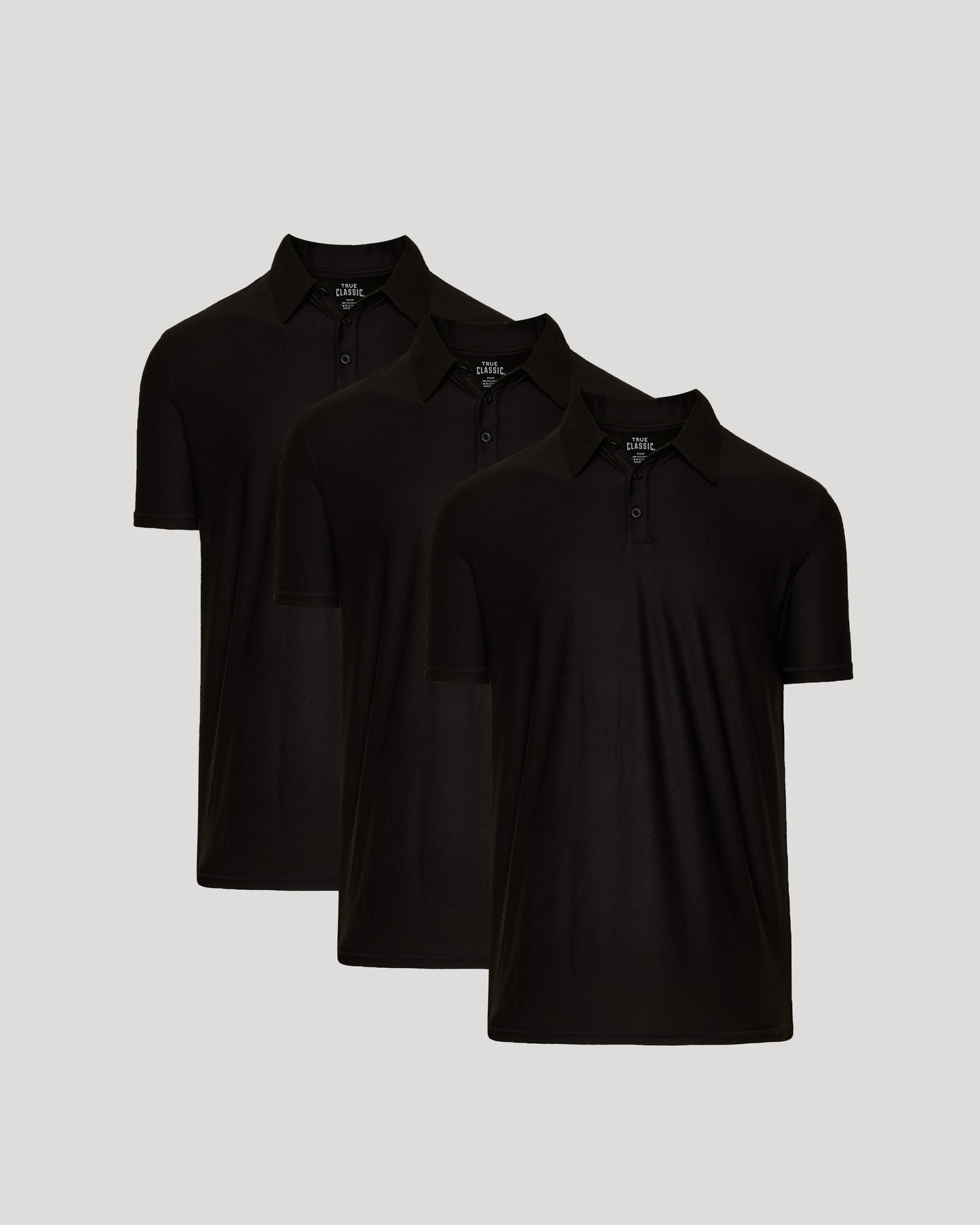 Black Active Polo 3-Pack