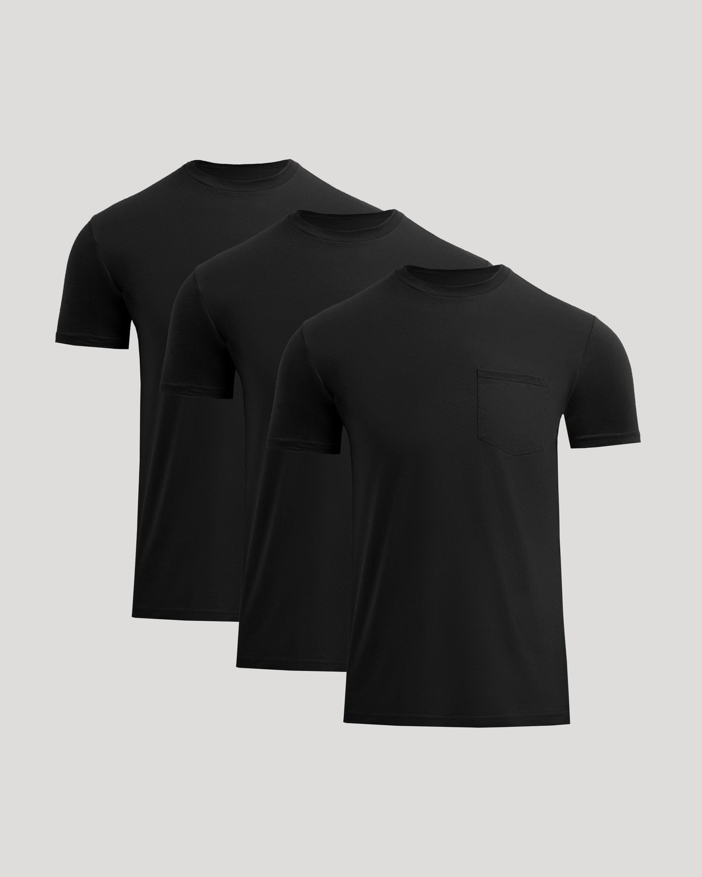 Black Classic Pocket Crew 3-Pack