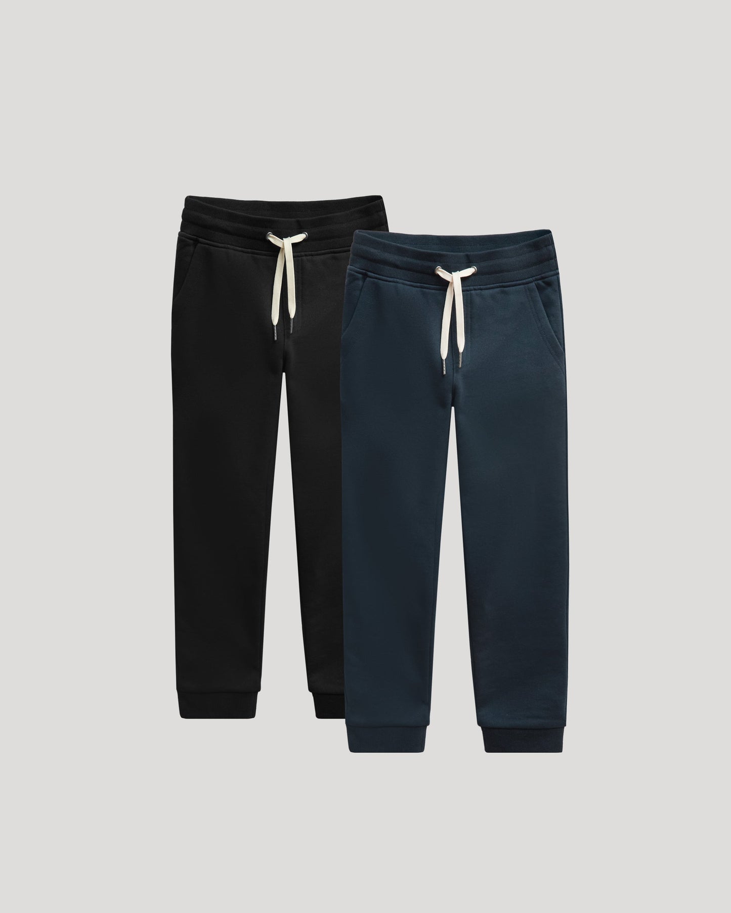 Boys' Black & Navy Fleece Joggers 2-Pack