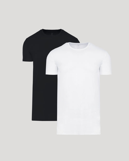 Black & White Tall Premium Pima Crew Neck 2-Pack