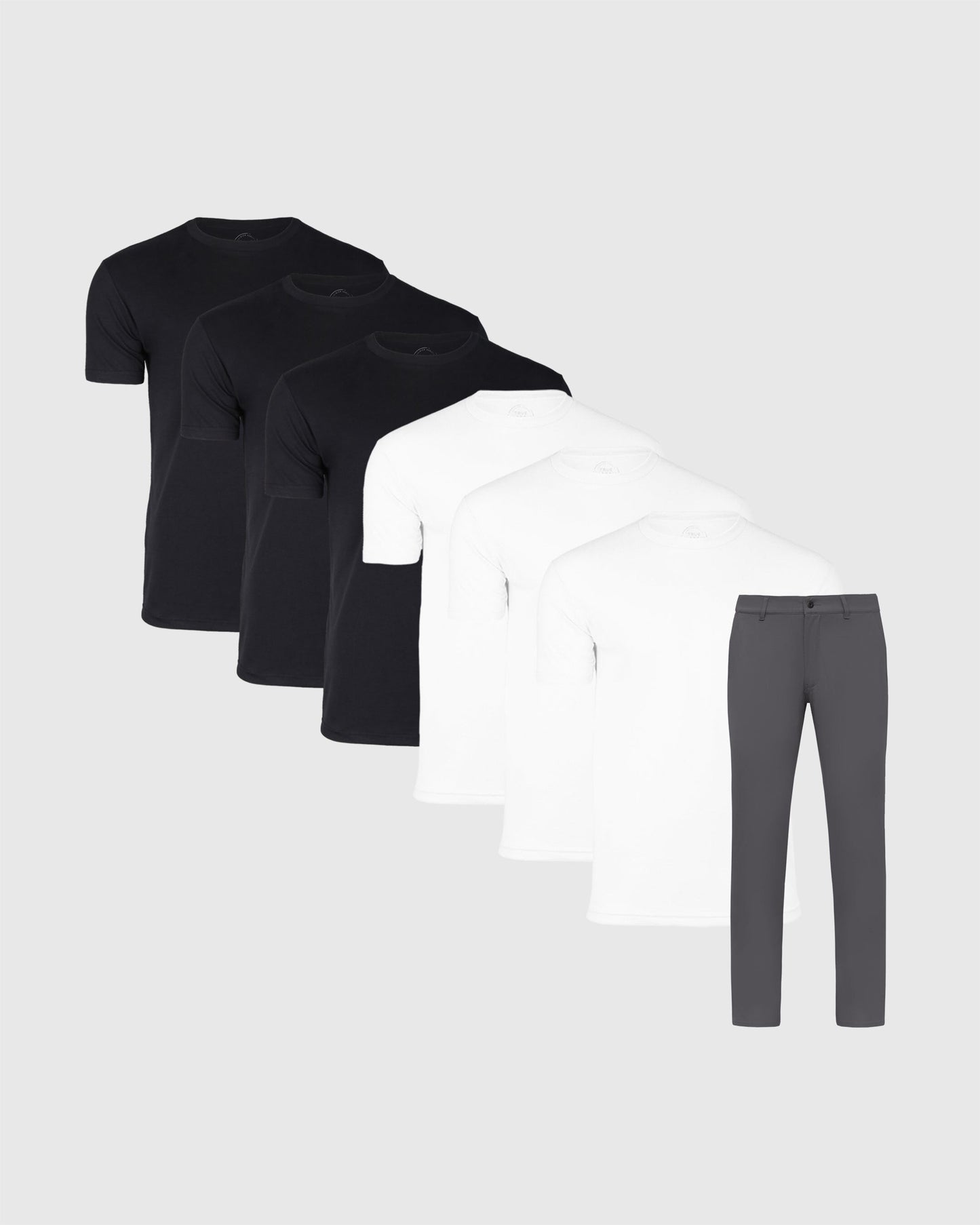 Black White Crew & Carbon Commuter Pants 7-Pack