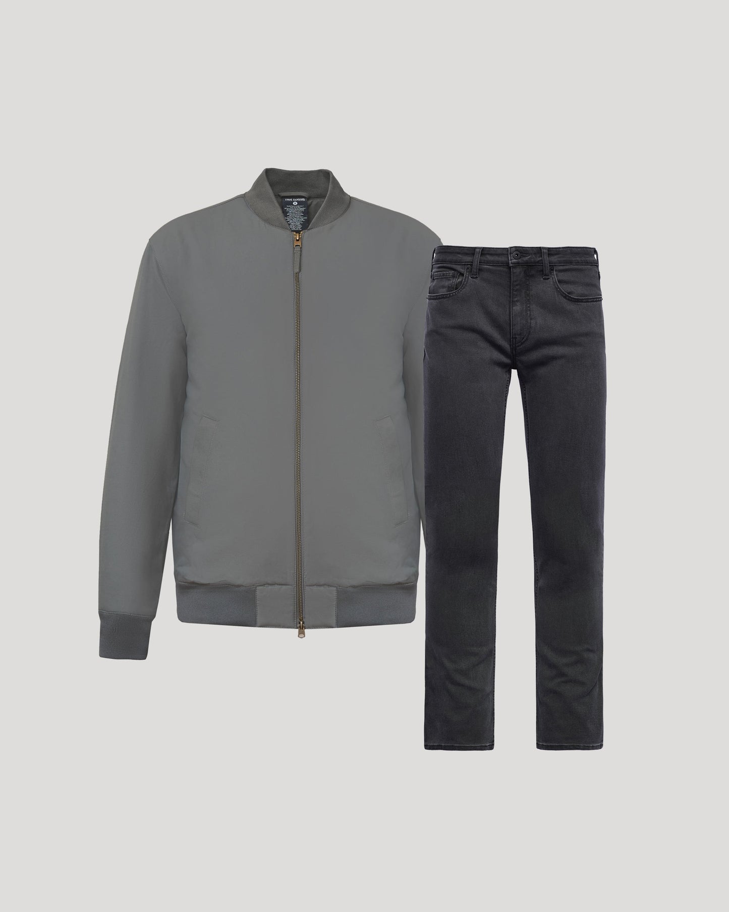 Carbon Bomber Jacket & Comfort Stretch Jeans 2-Pack