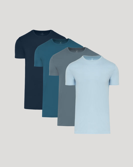 Blue Tones Classic Tall Premium Pima Crew 4-Pack