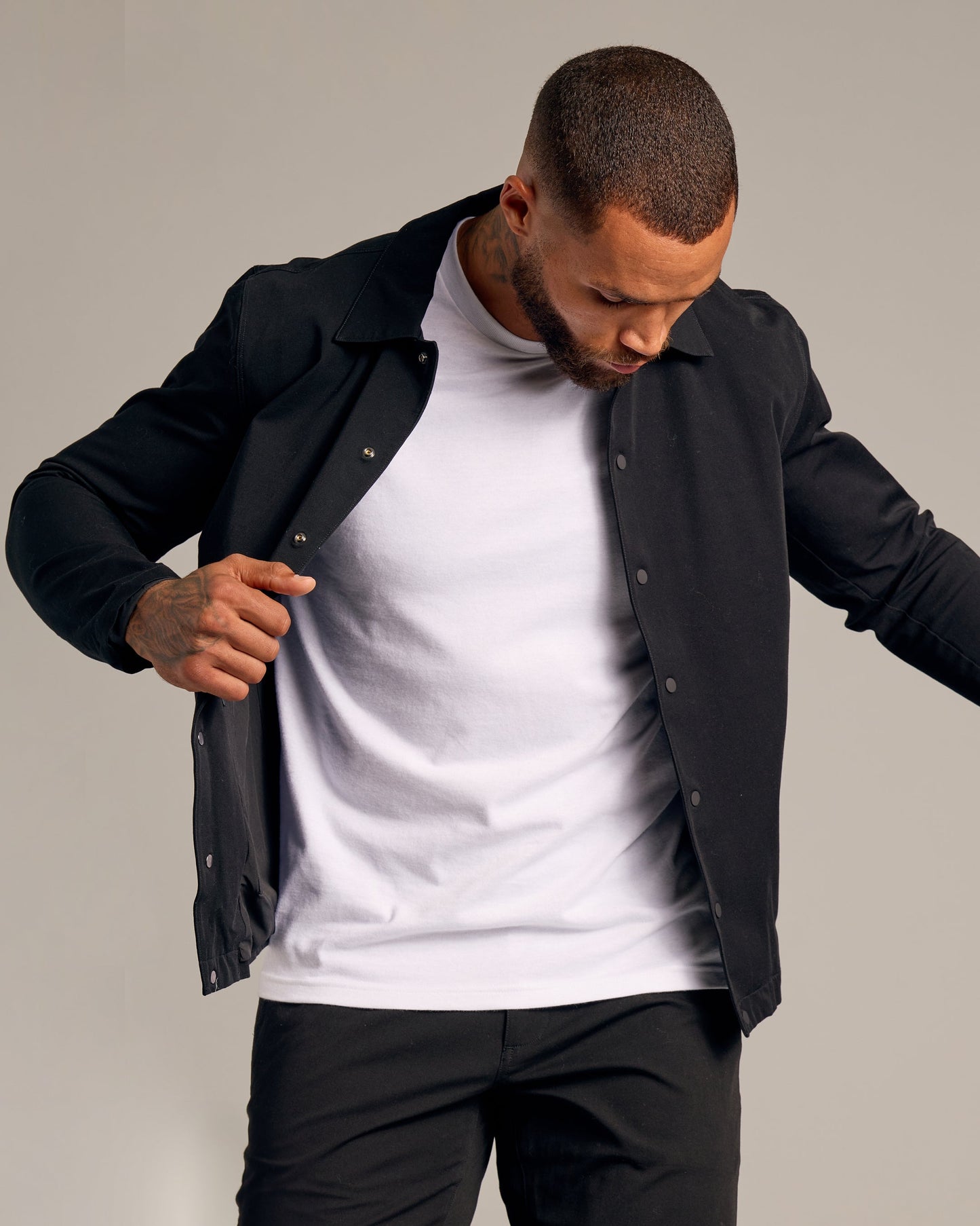 Black Coaches Jacket