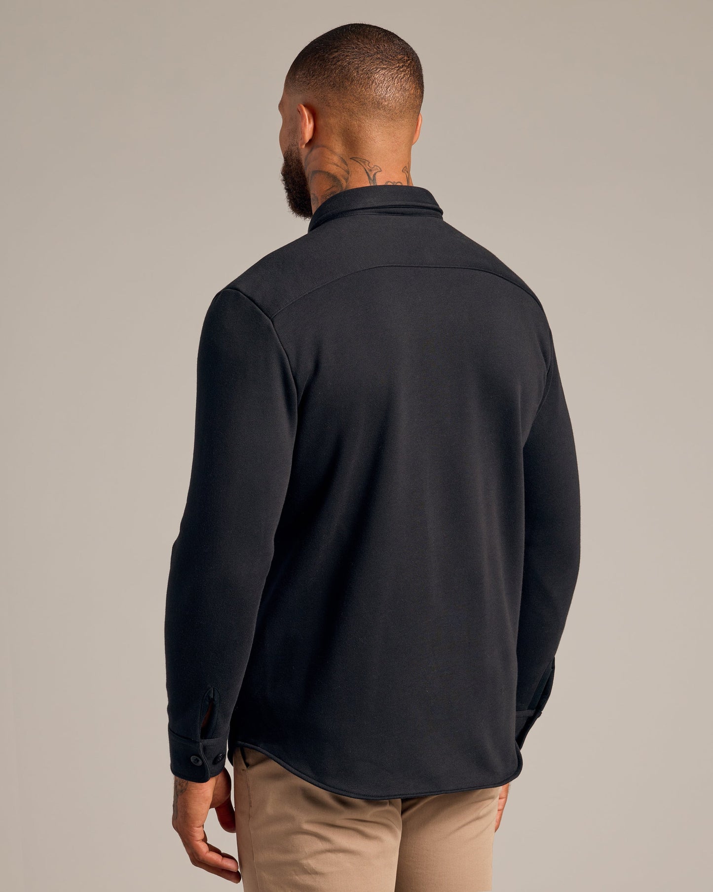 Black Fleece Shirt Jacket