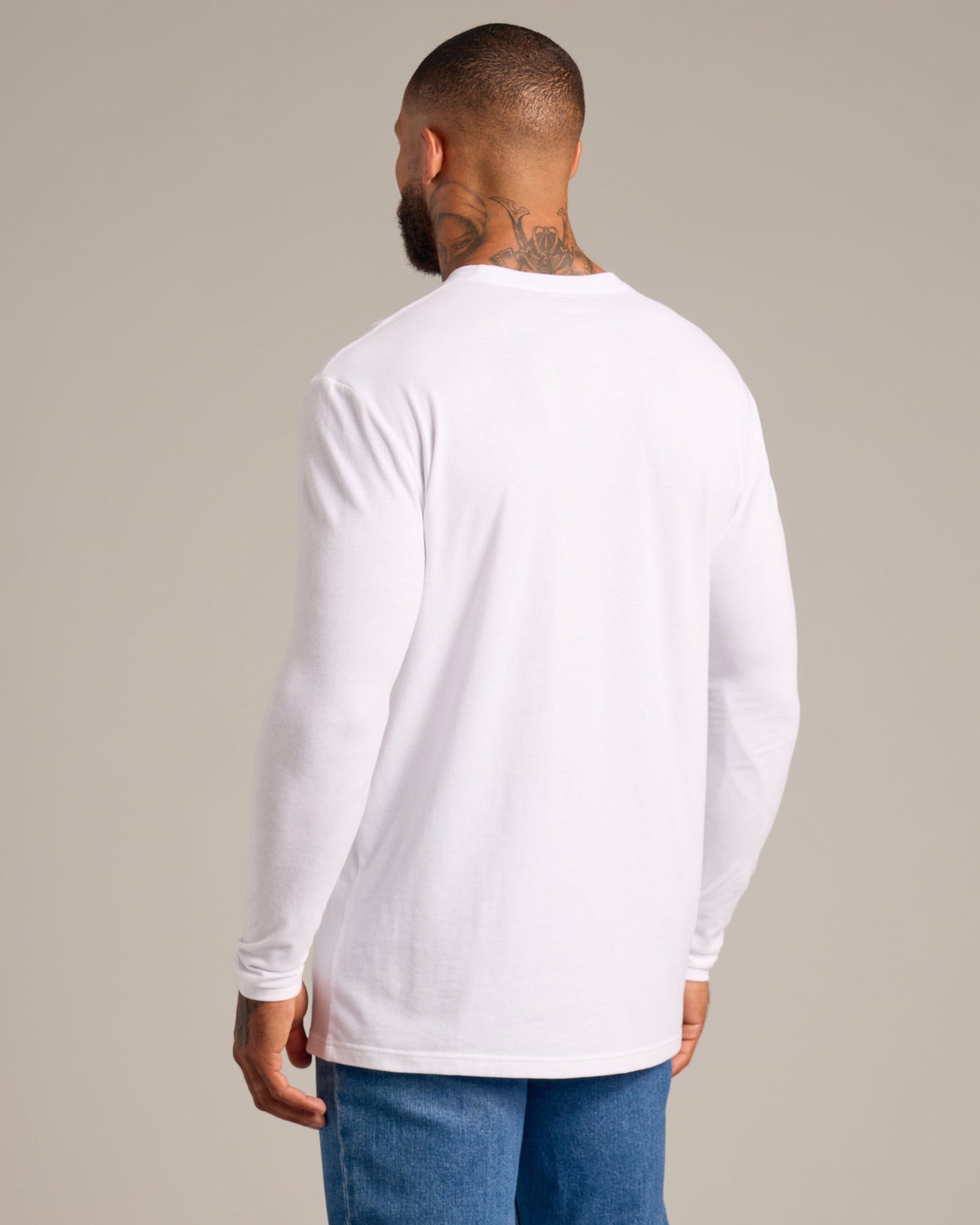 White Classic Long Sleeve Crew Neck 6-Pack