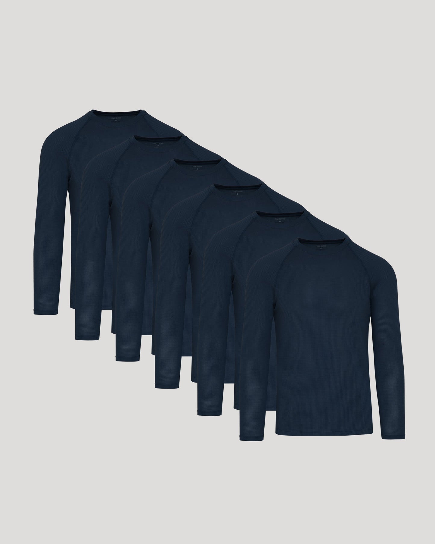 Navy Active Mesh Long Sleeve Crew 6-Pack