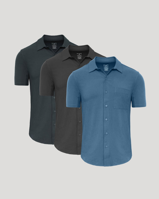 Short Sleeve Ripstop Commuter Shirt 3-Pack