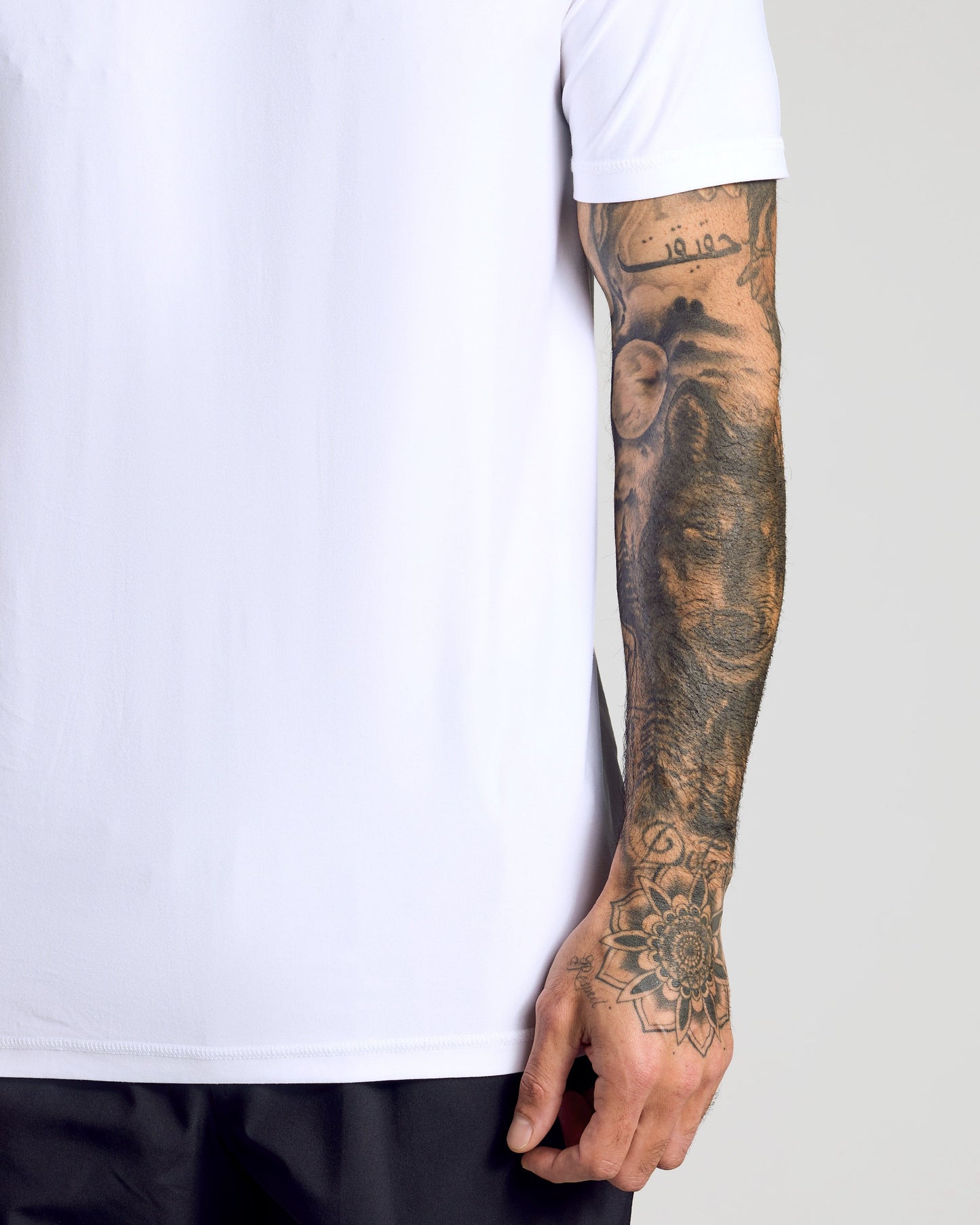 White Active Crew Neck Tee