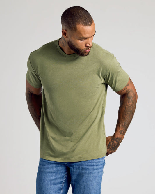Dark Heather Willow Classic Crew Neck