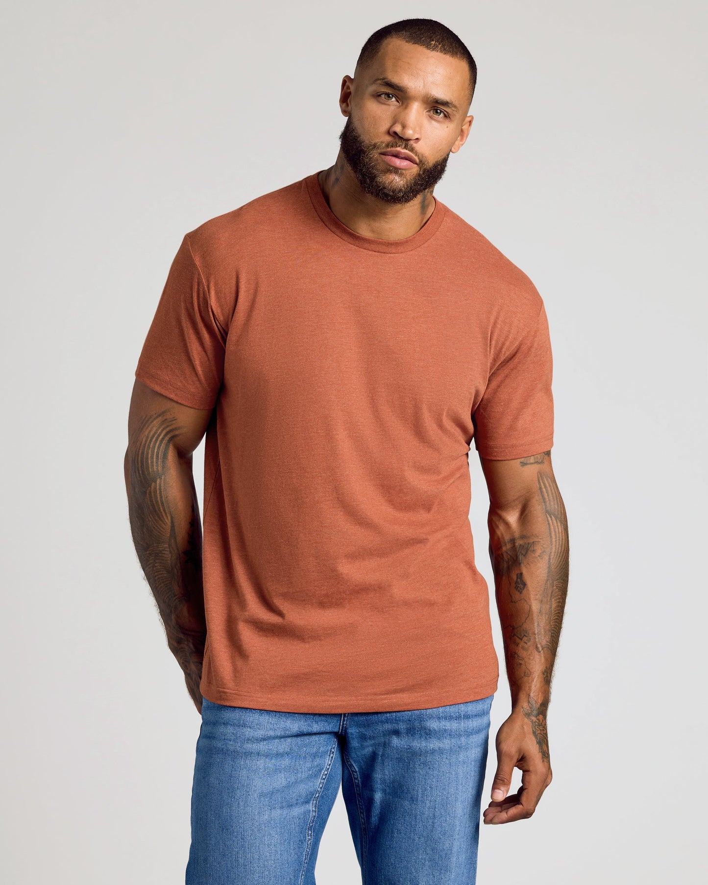 Heather Gingersnap Classic Crew Neck