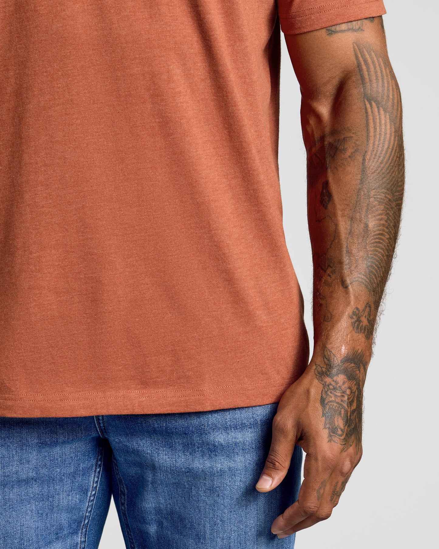 Heather Gingersnap Classic Crew Neck