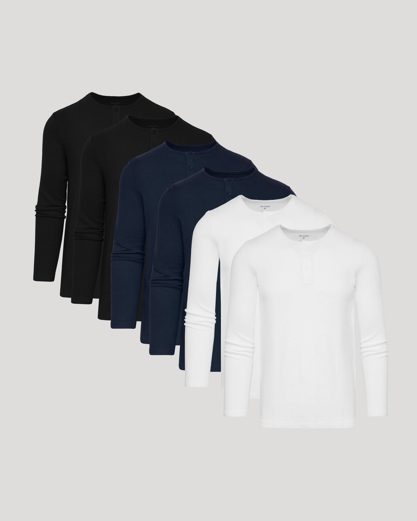 The Standard Waffle Long Sleeve Henley 6-Pack