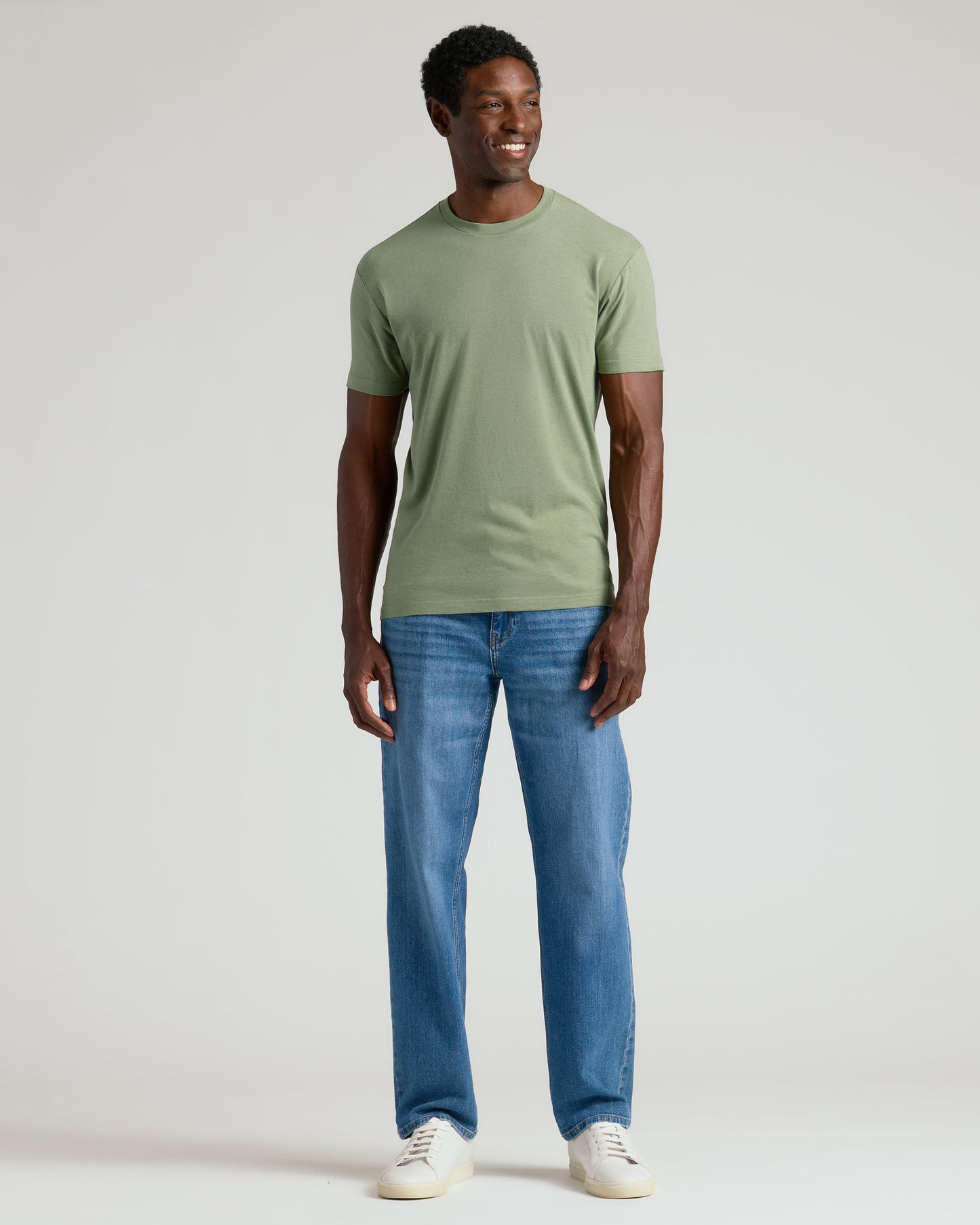 Dark Heather Bay Green Classic Crew Neck