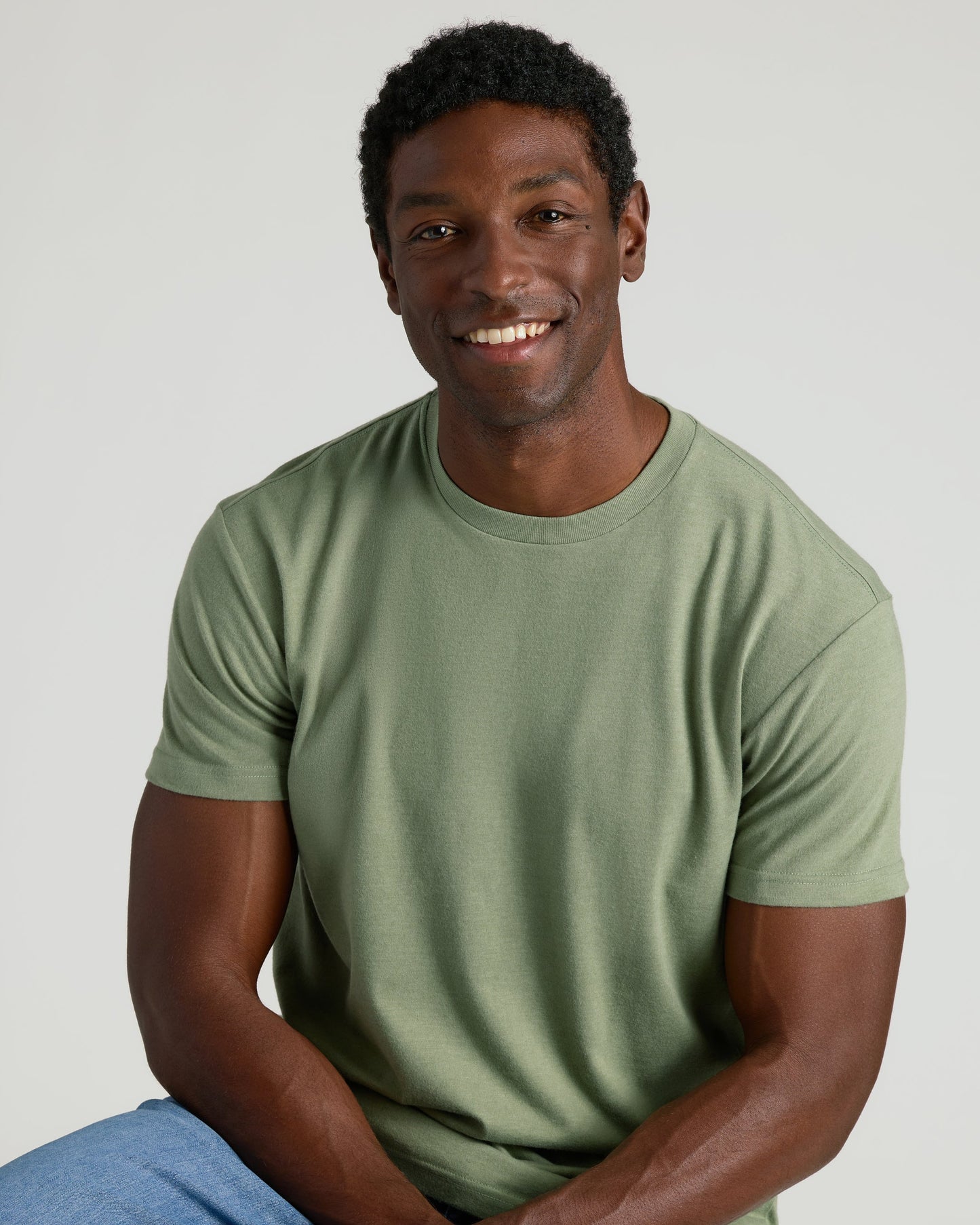 Dark Heather Bay Green Classic Crew Neck