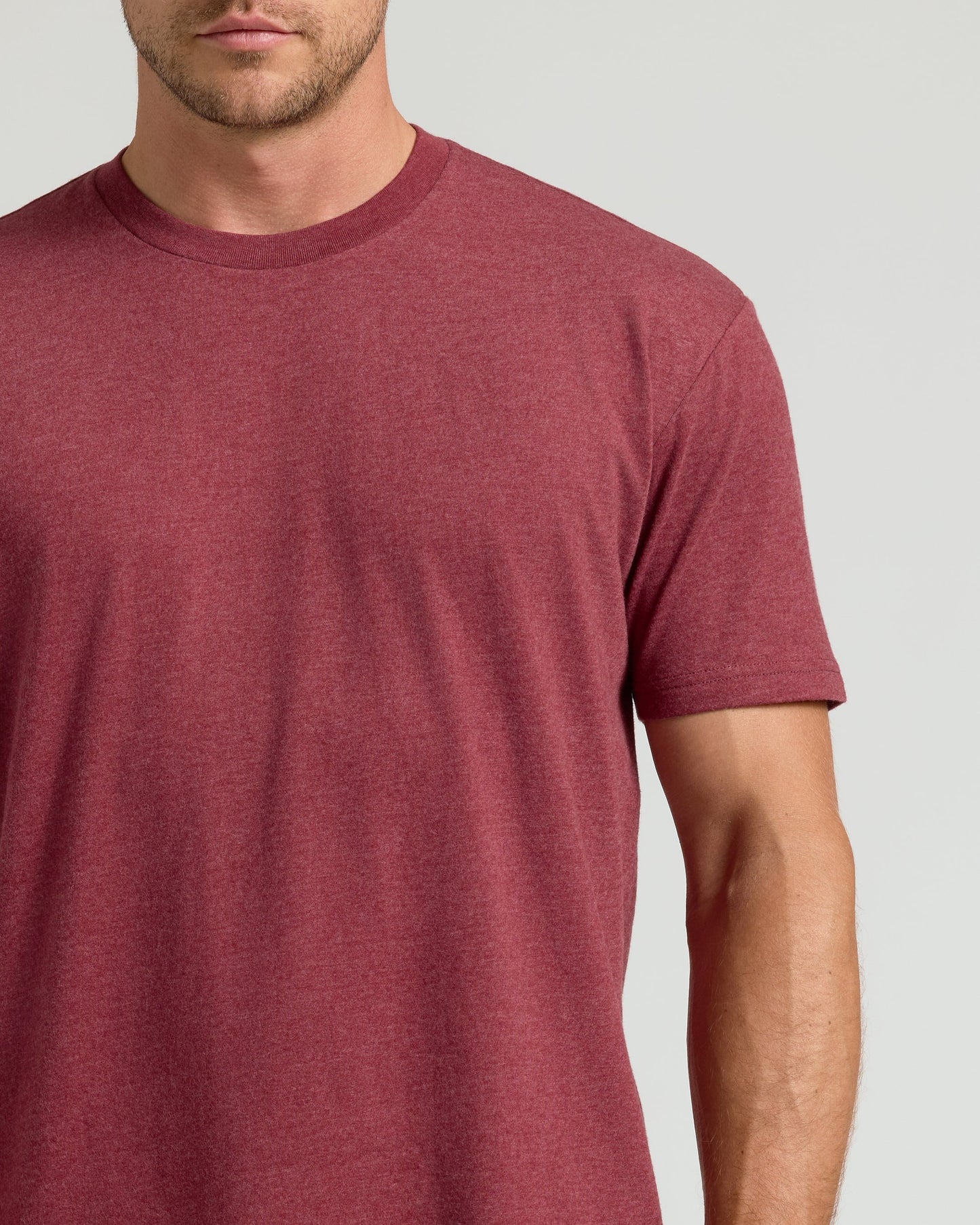 Dark Heather Claret Classic Crew Neck