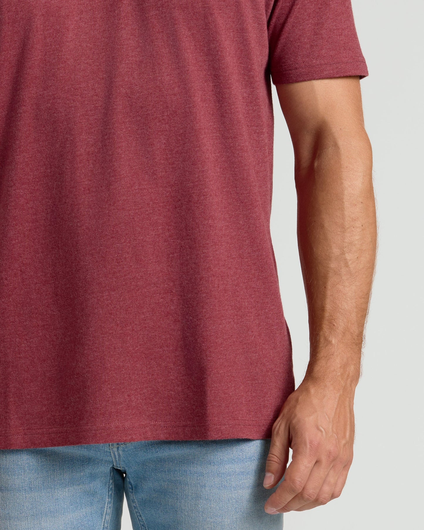 Dark Heather Claret Classic Crew Neck