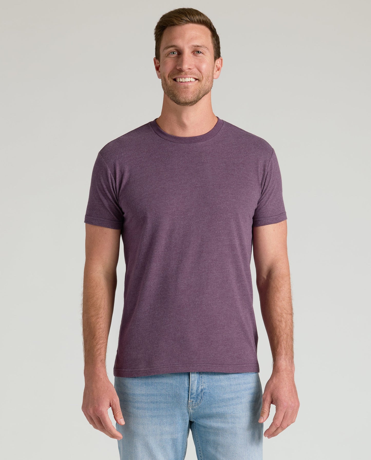 Dark Heather Plum Classic Crew Neck